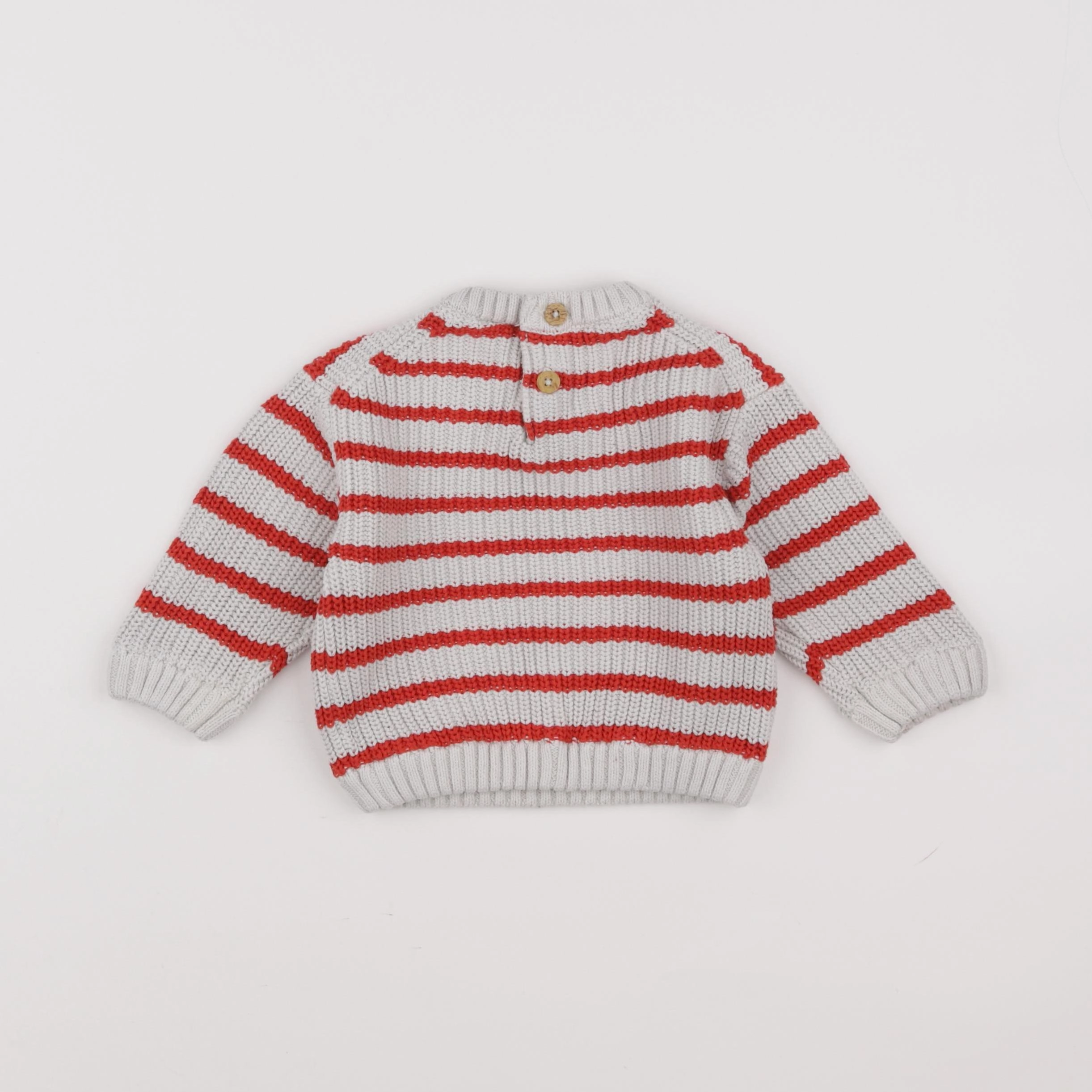 Tape à l'oeil - pull beige, rouge - 12 mois