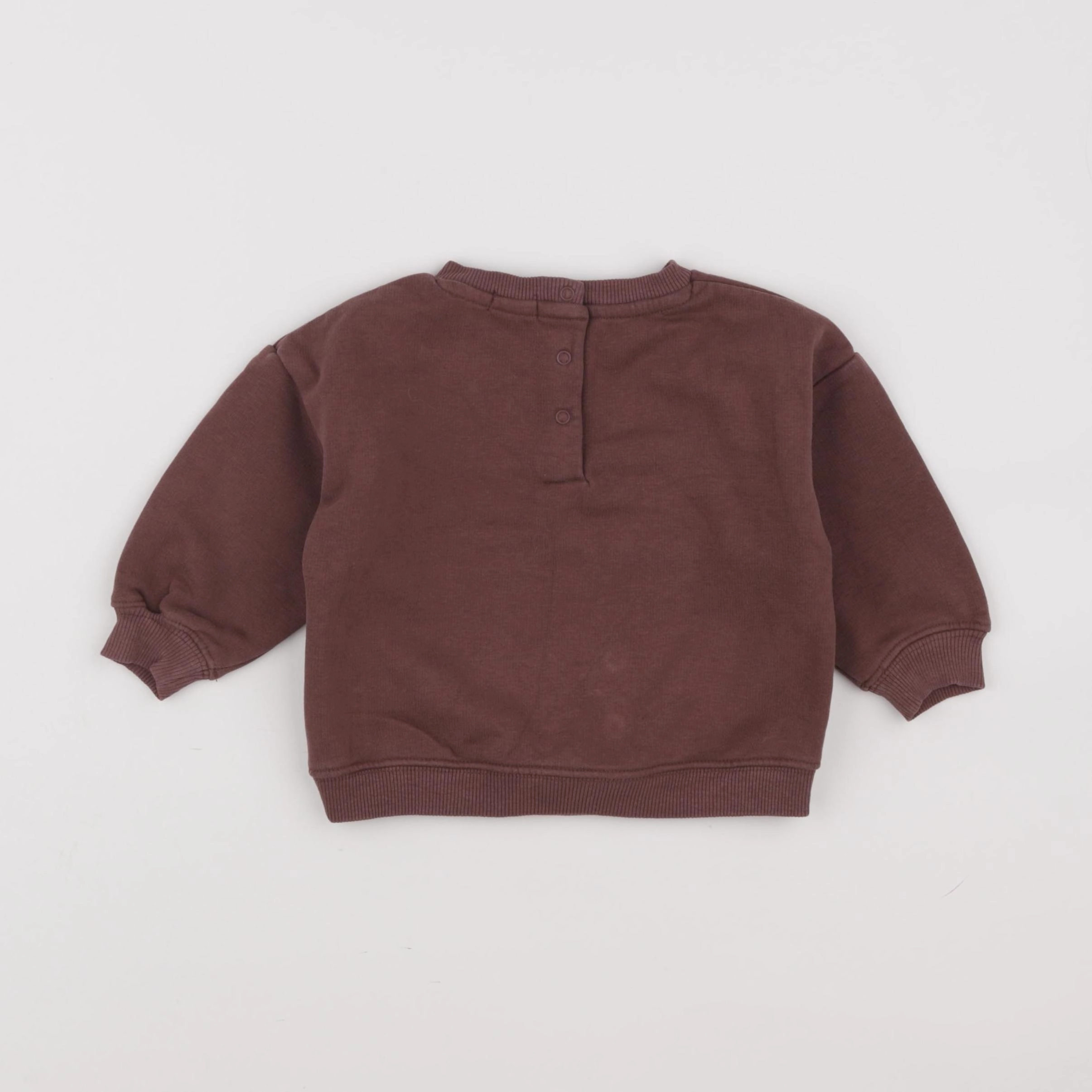 Vertbaudet - sweat marron - 12 mois