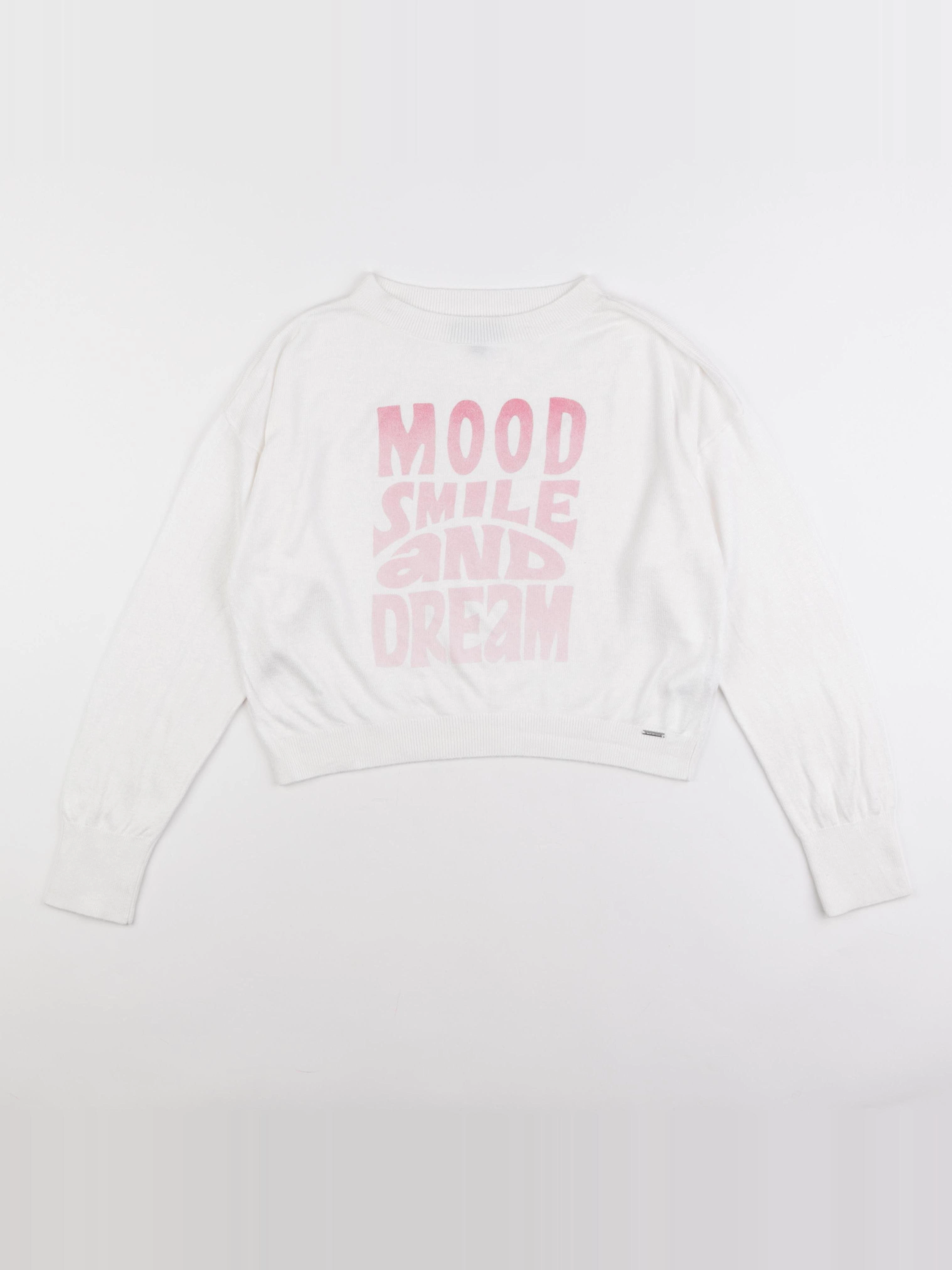 IKKS - pull blanc - 10 ans
