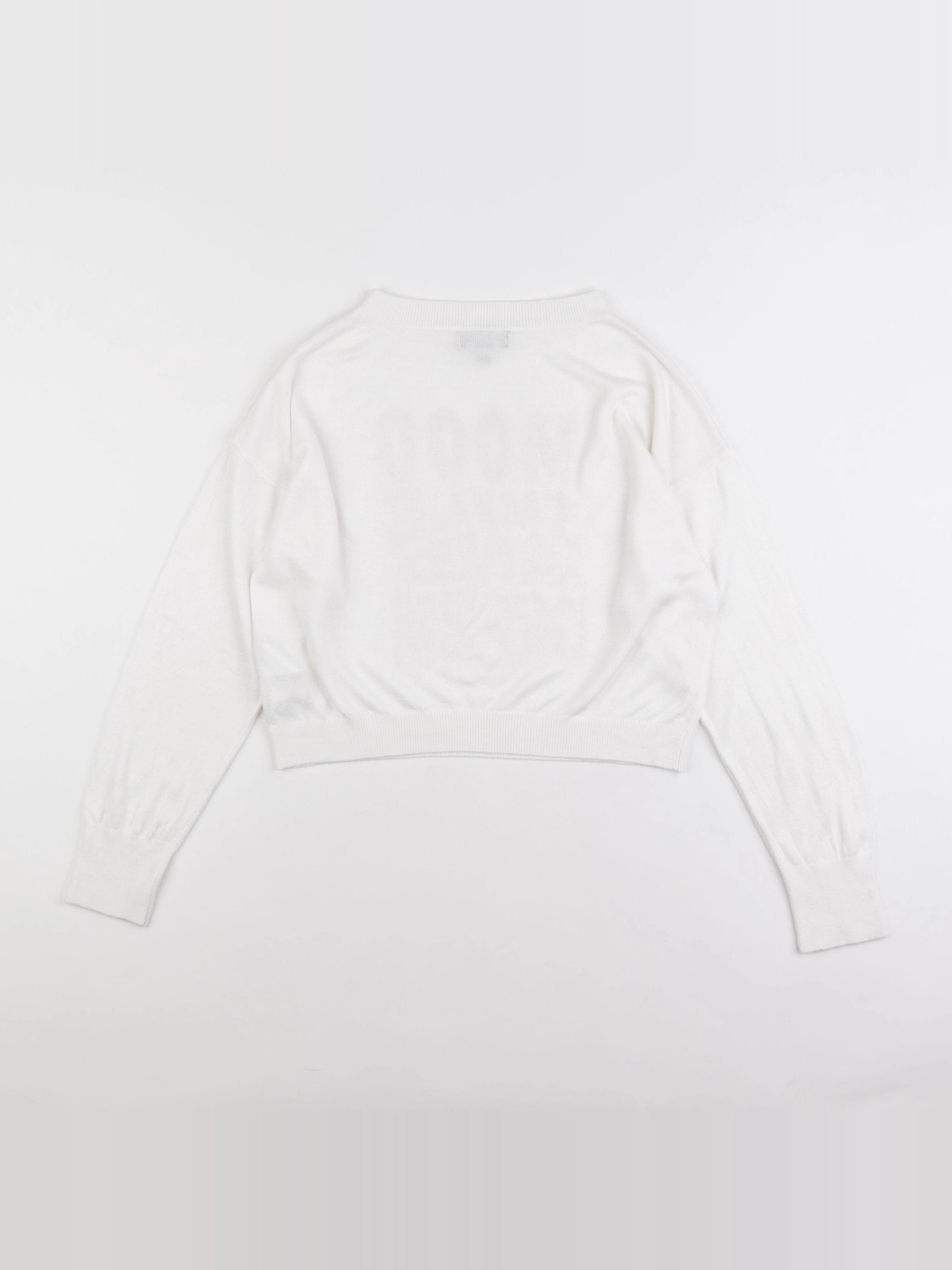 IKKS - pull blanc - 10 ans