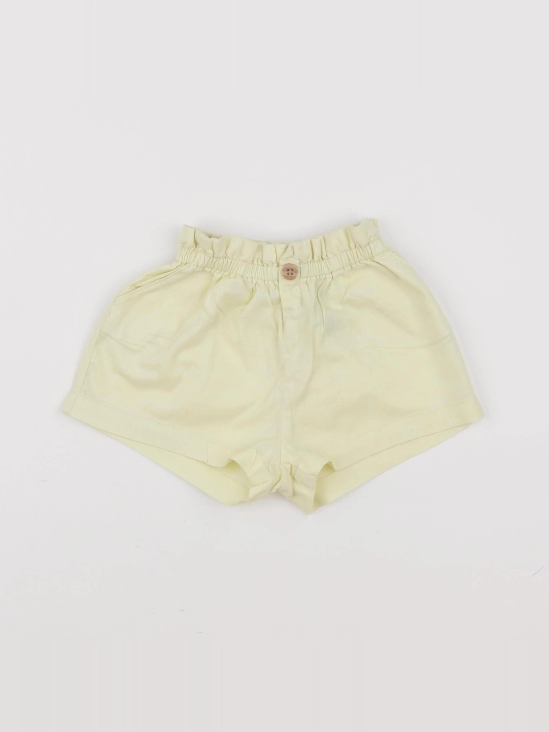 H&M - short jaune - 6/9 mois
