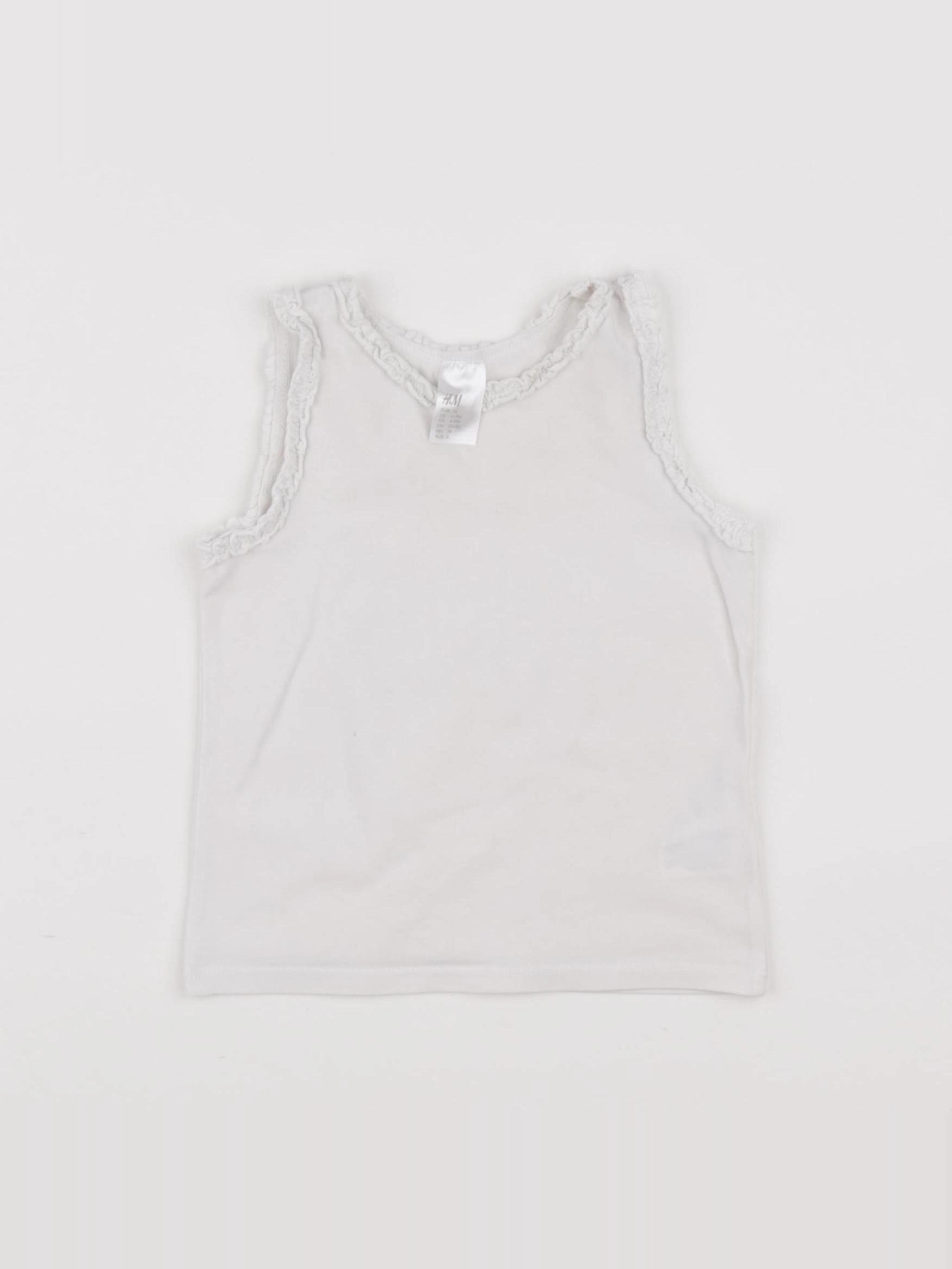 H&M - tee-shirt blanc - 6/9 mois