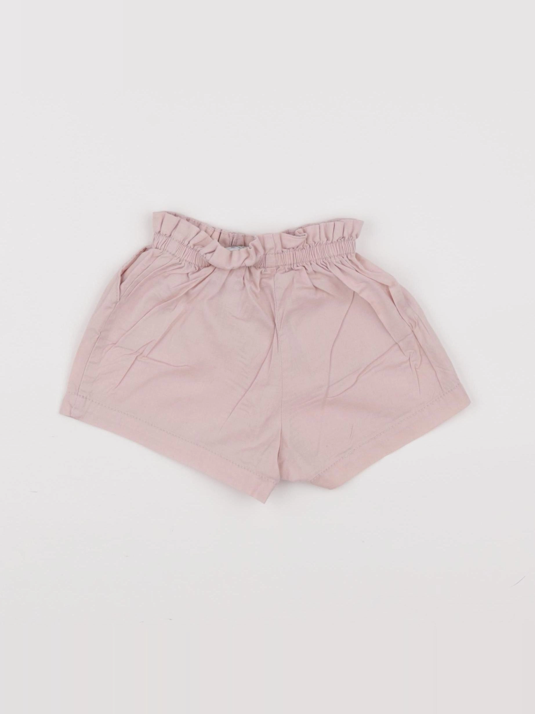 H&M - short rose - 6/9 mois