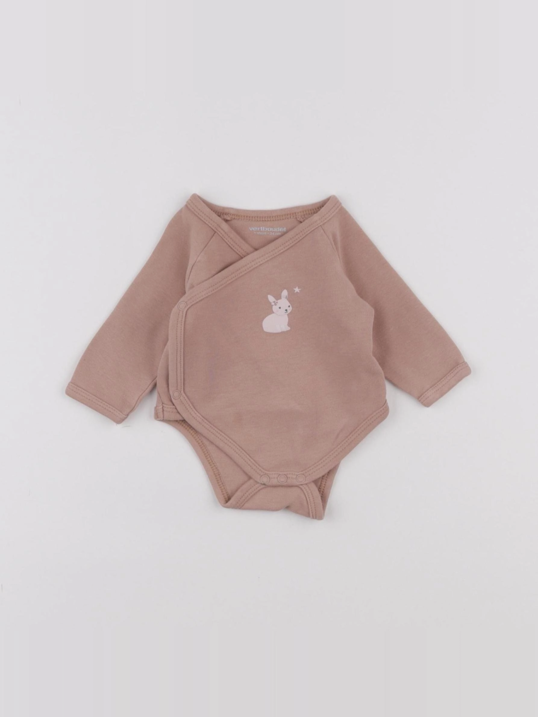 Vertbaudet - body rose - 1 mois