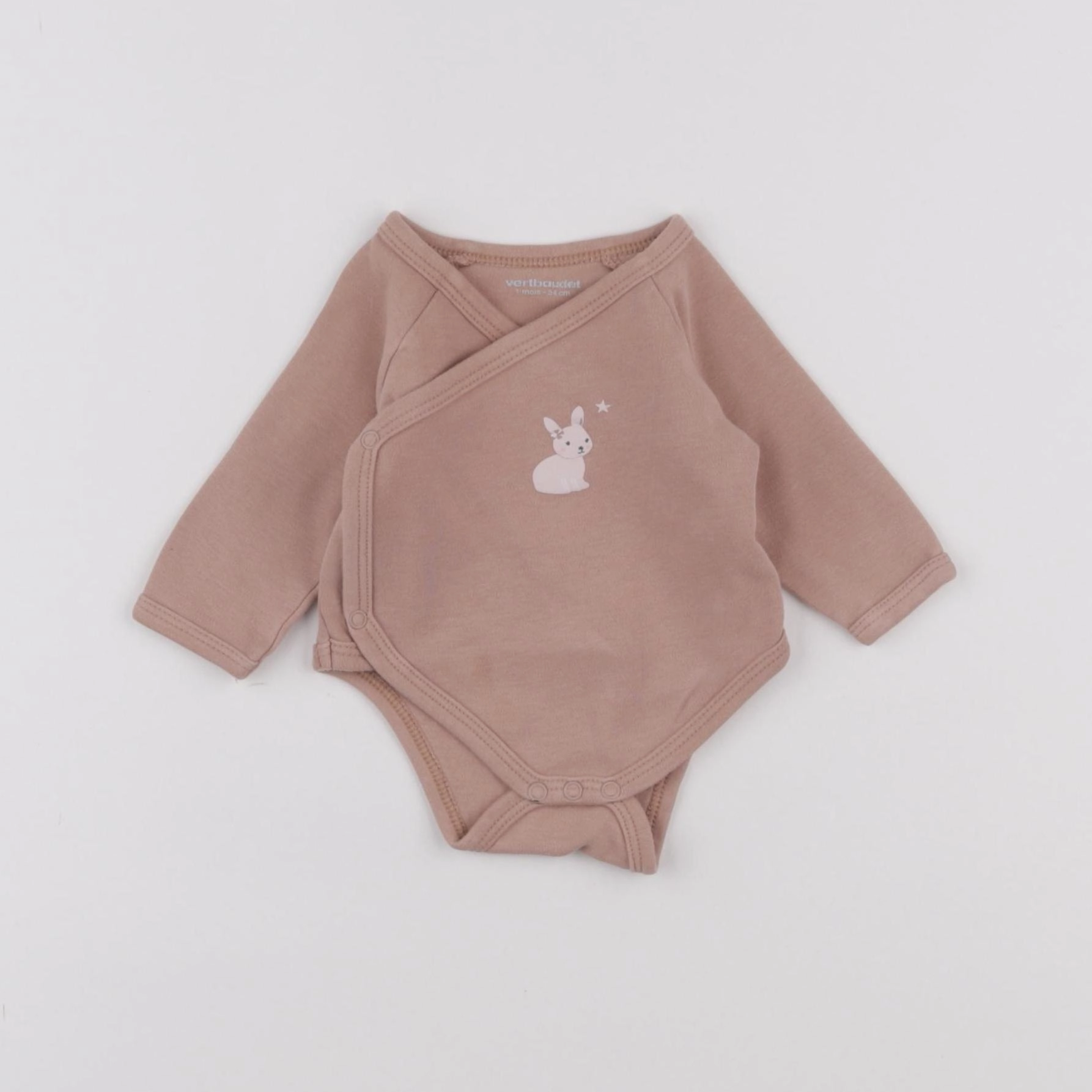 Vertbaudet - body rose - 1 mois