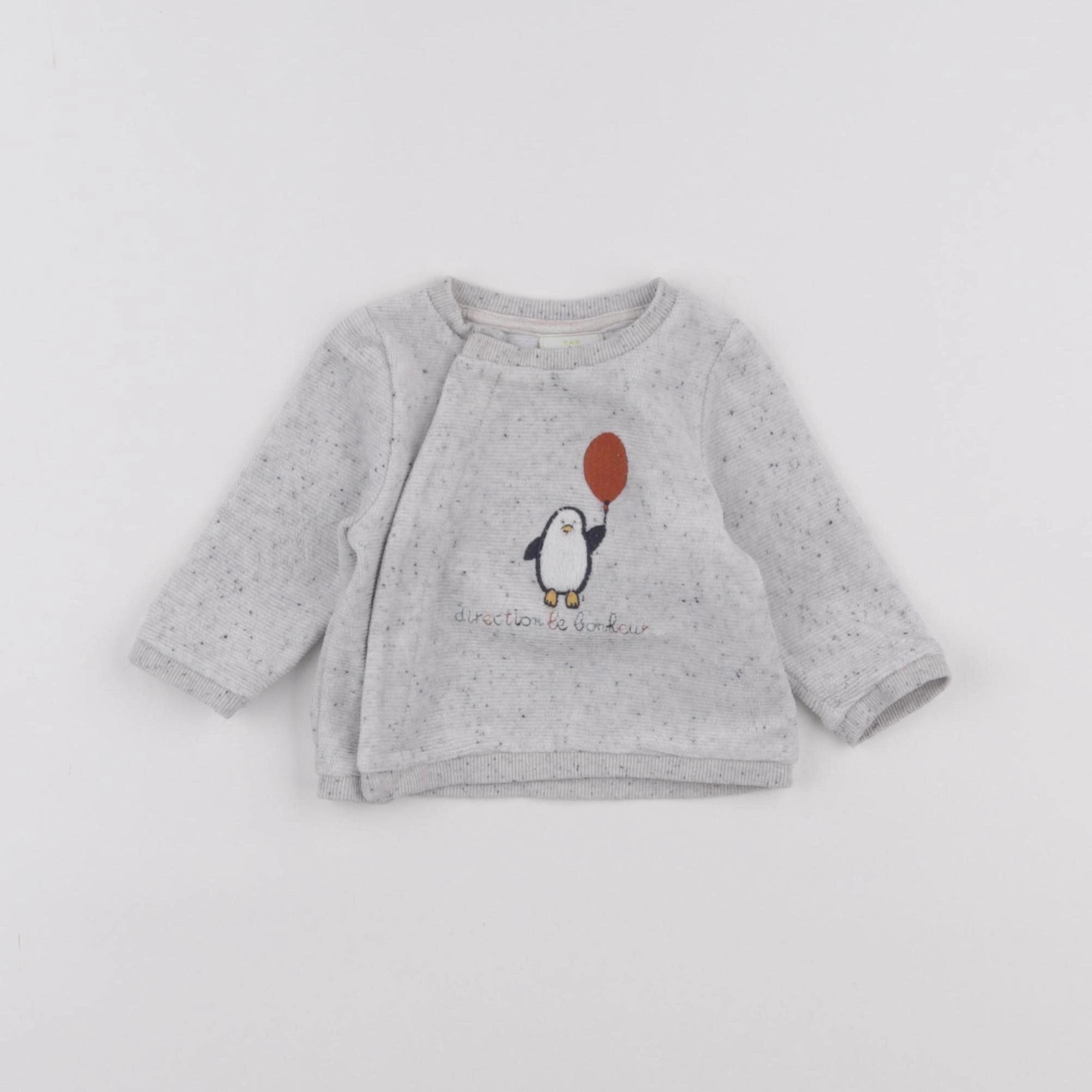 Tape à l'oeil - sweat gris - 3 mois
