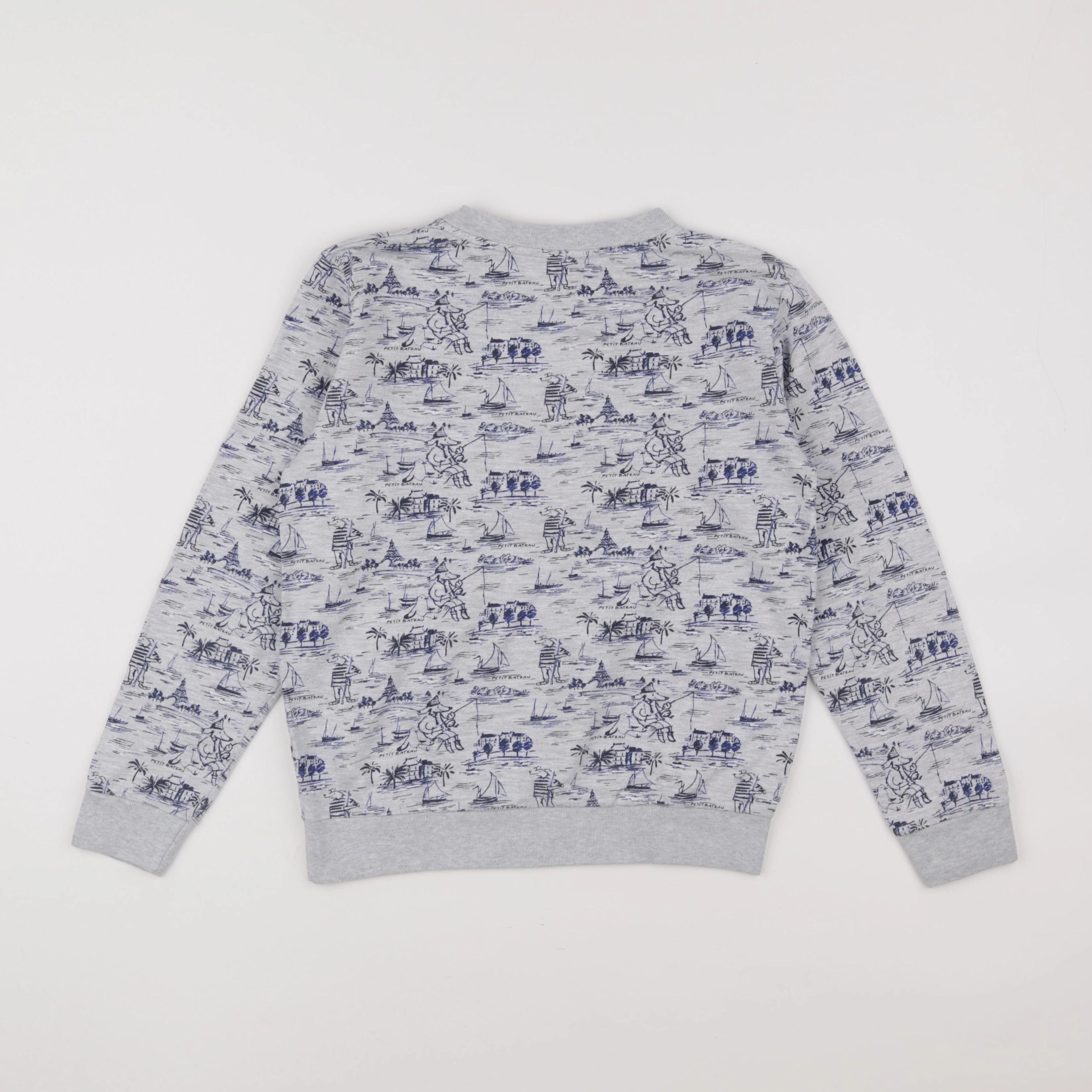 Petit Bateau - sweat gris - 10 ans