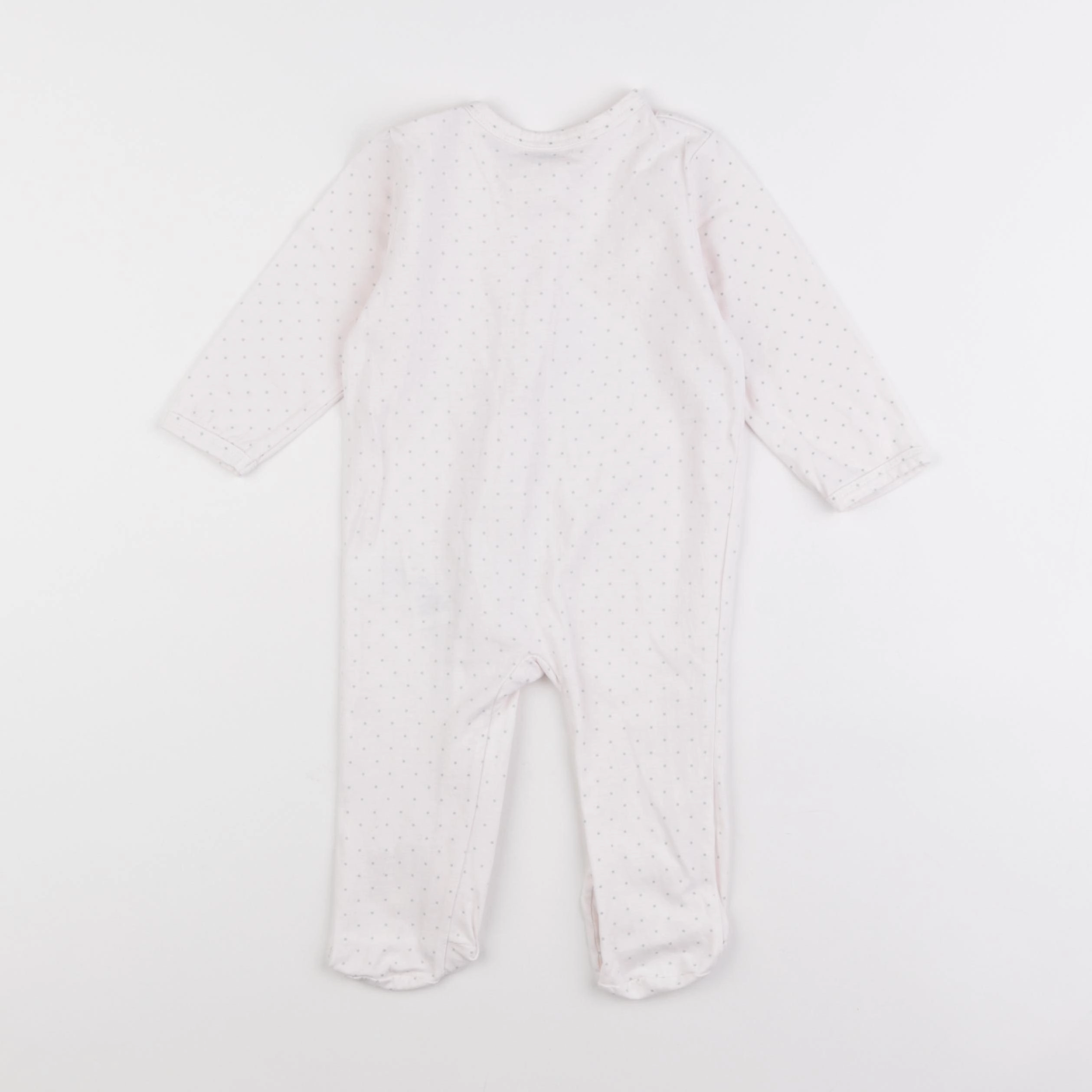 Vertbaudet - pyjama coton blanc, bleu - 9 mois