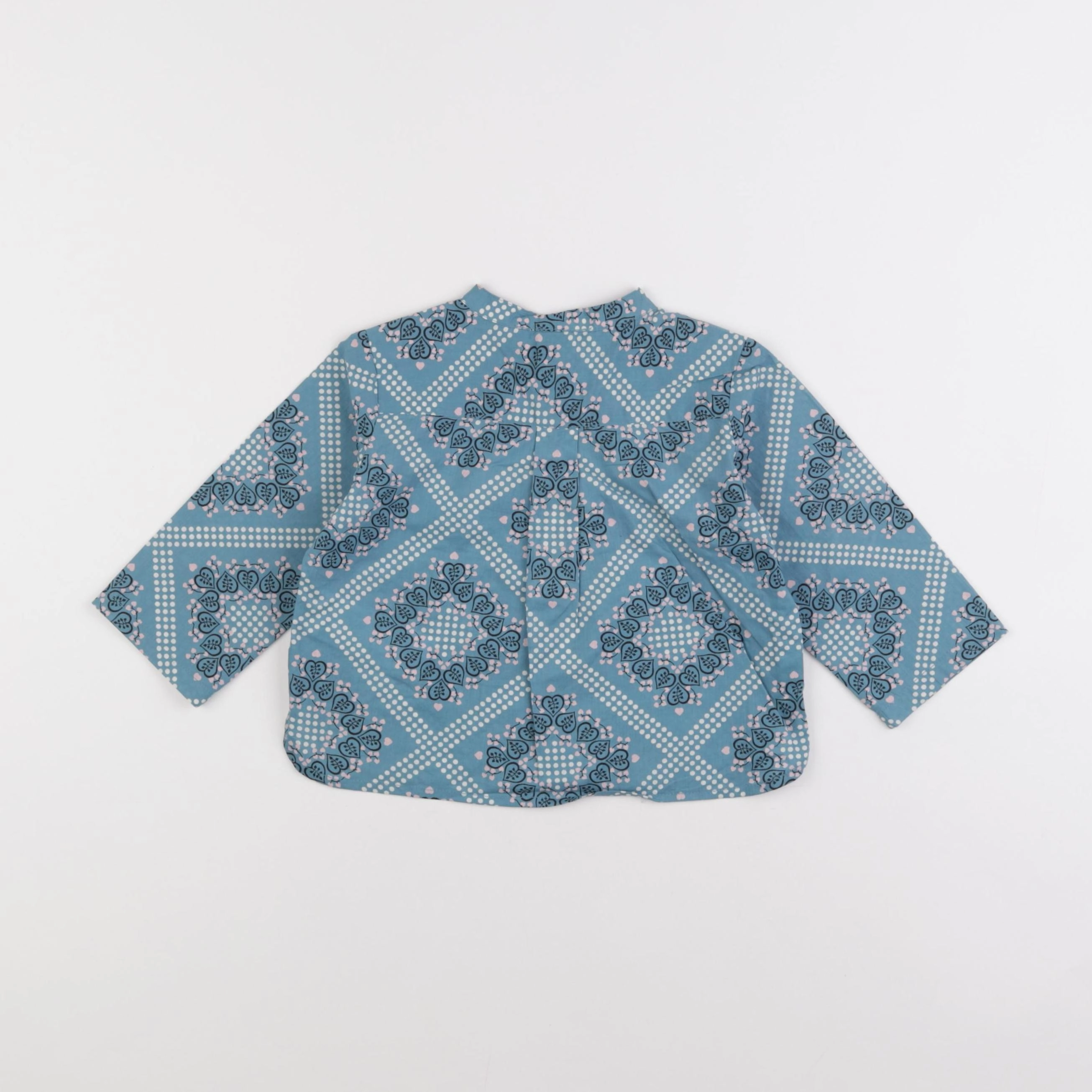 Bonton - chemise bleu - 12 mois