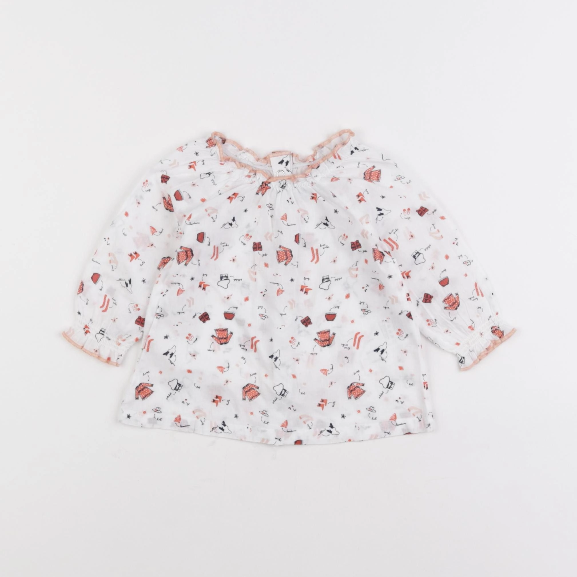 Vertbaudet - blouse multicolore - 6 mois