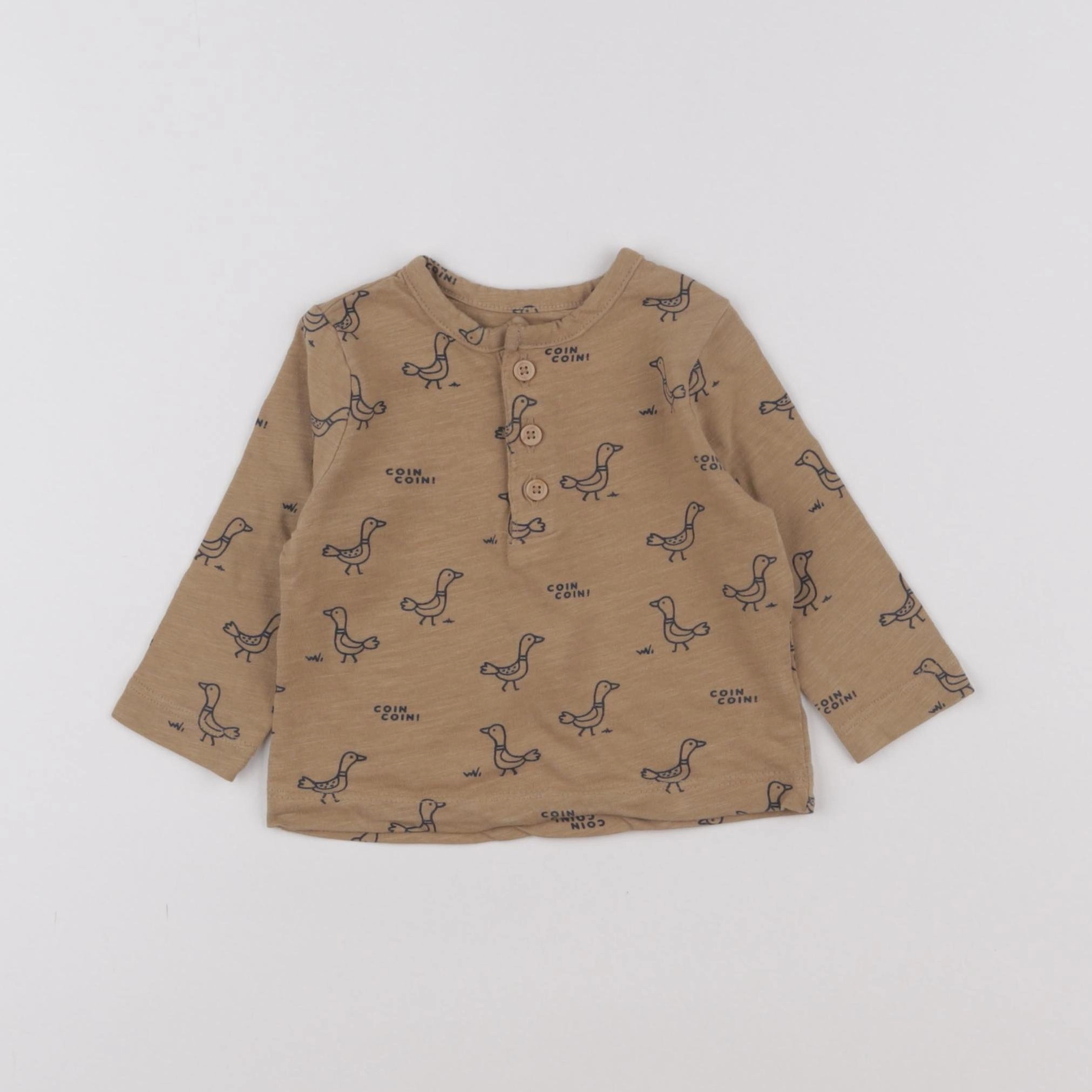 Boutchou - tee-shirt marron - 6 mois