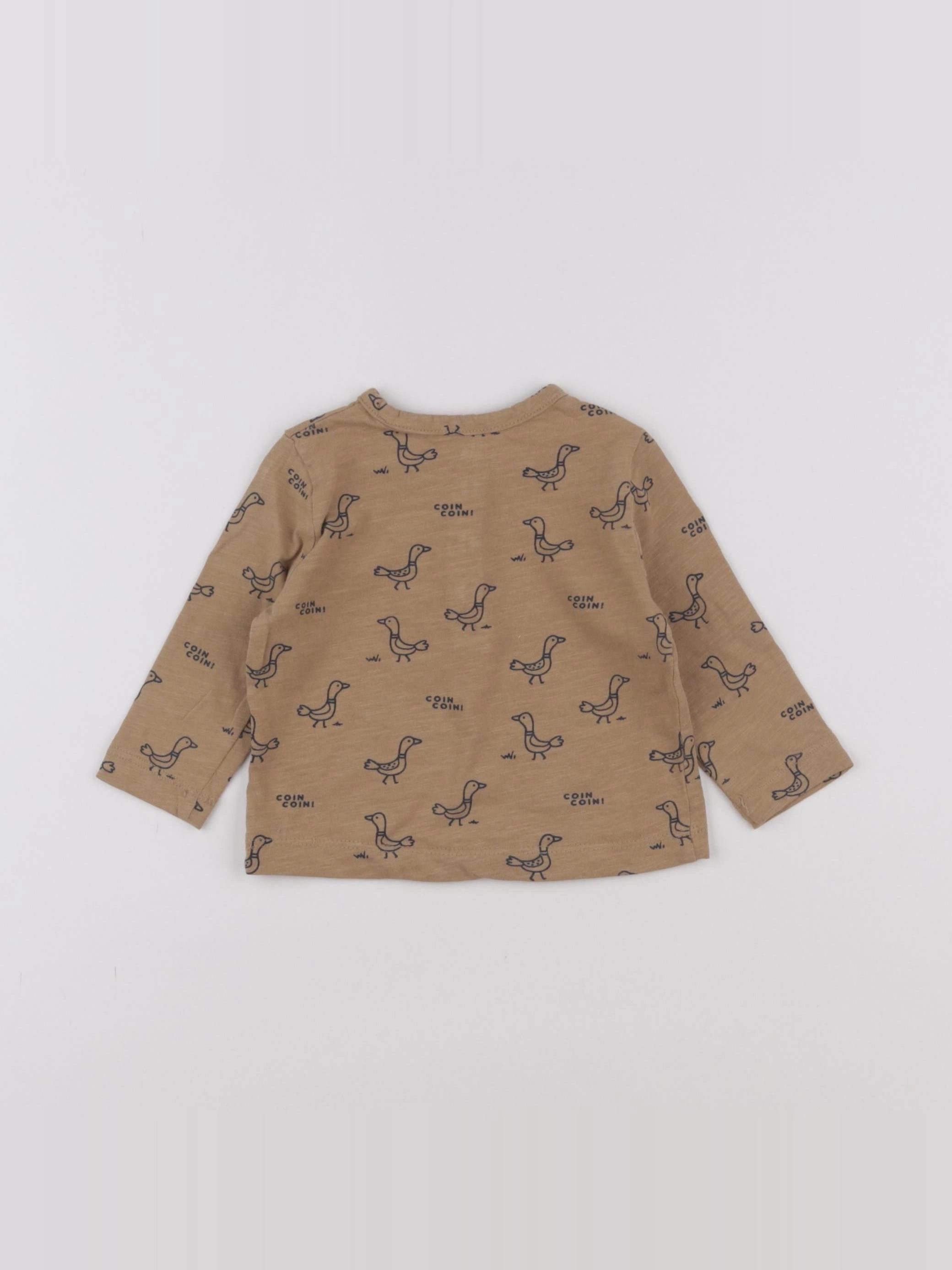 Boutchou - tee-shirt marron - 6 mois