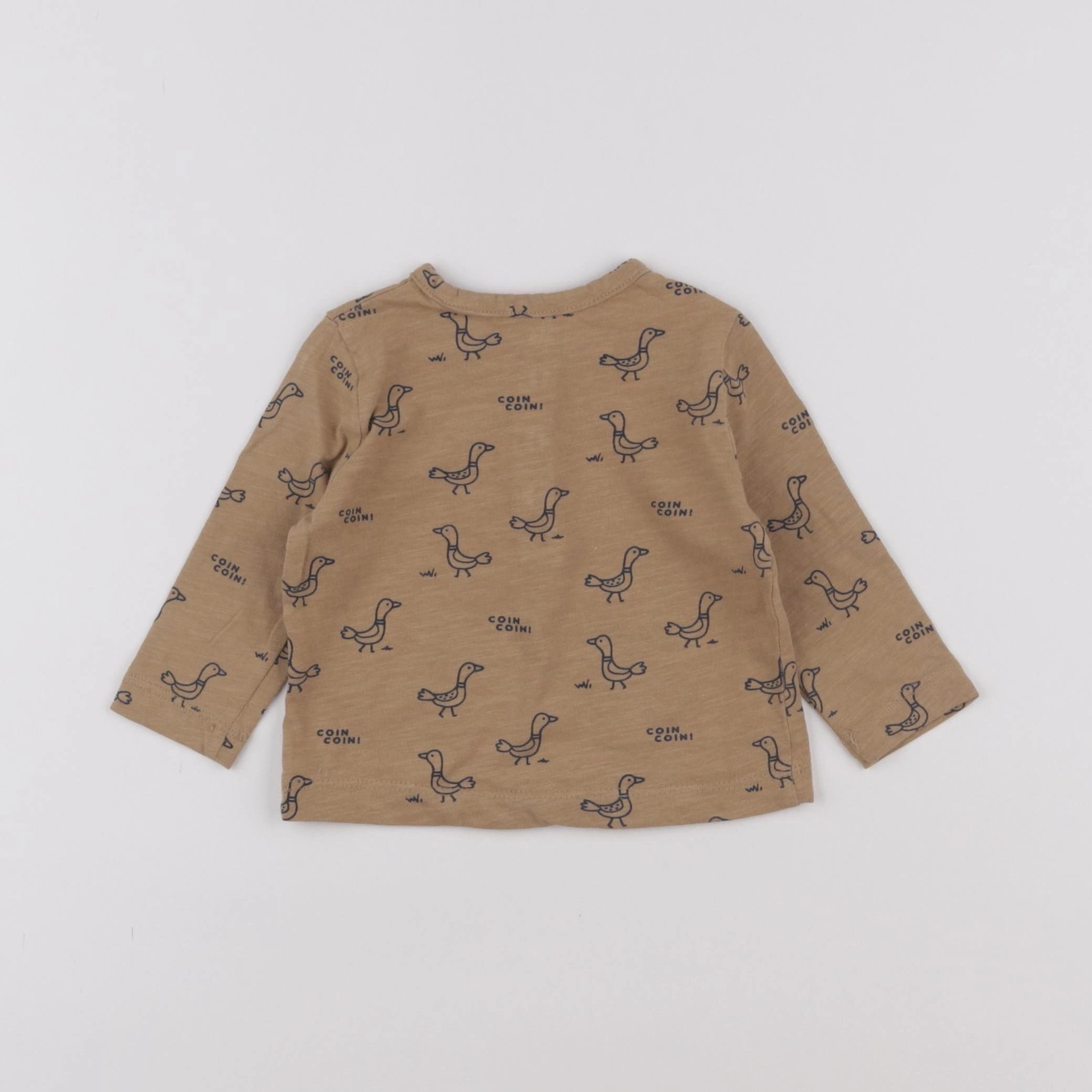 Boutchou - tee-shirt marron - 6 mois