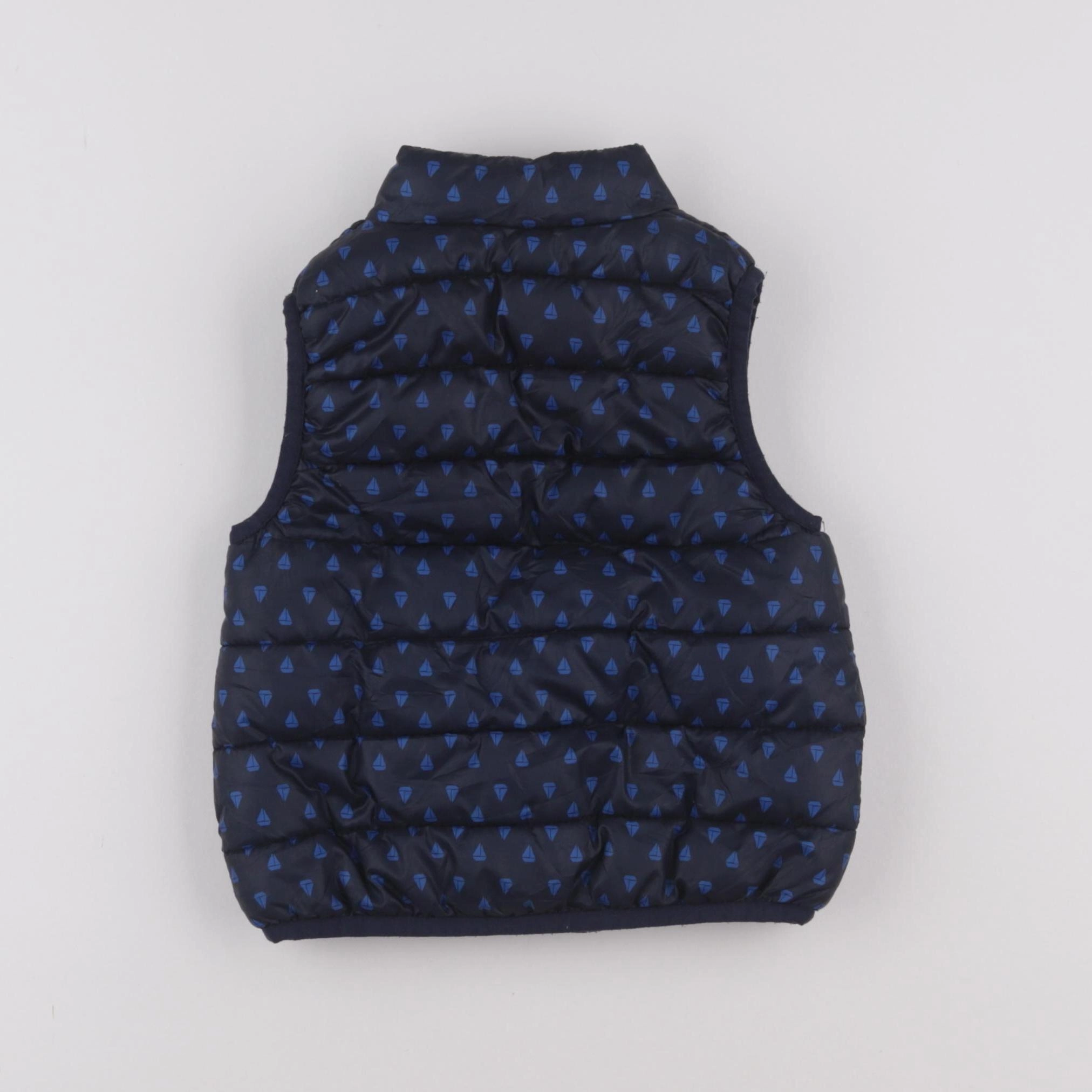 Petit Bateau - doudoune réversible bleu - 12 mois