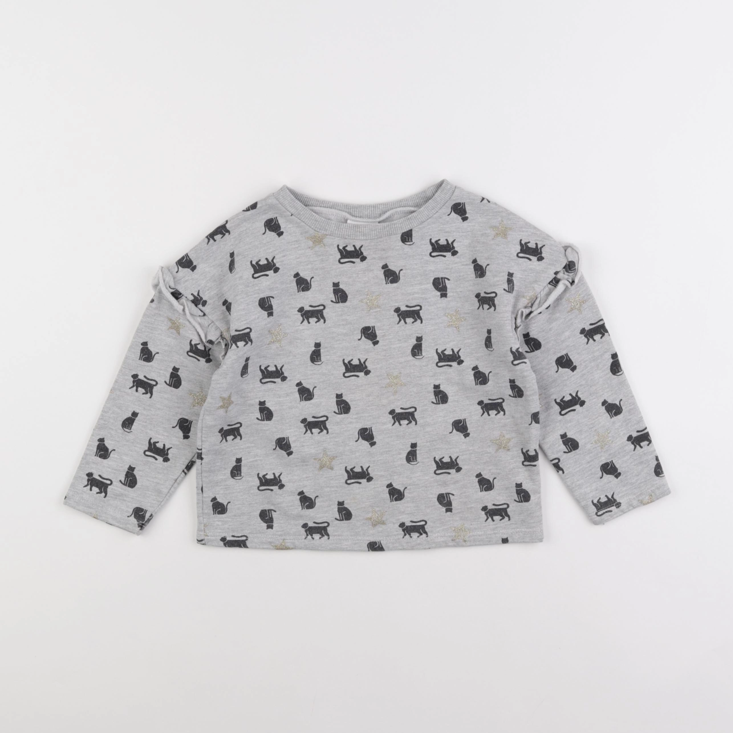 Tape à l'oeil - sweat gris - 3 ans