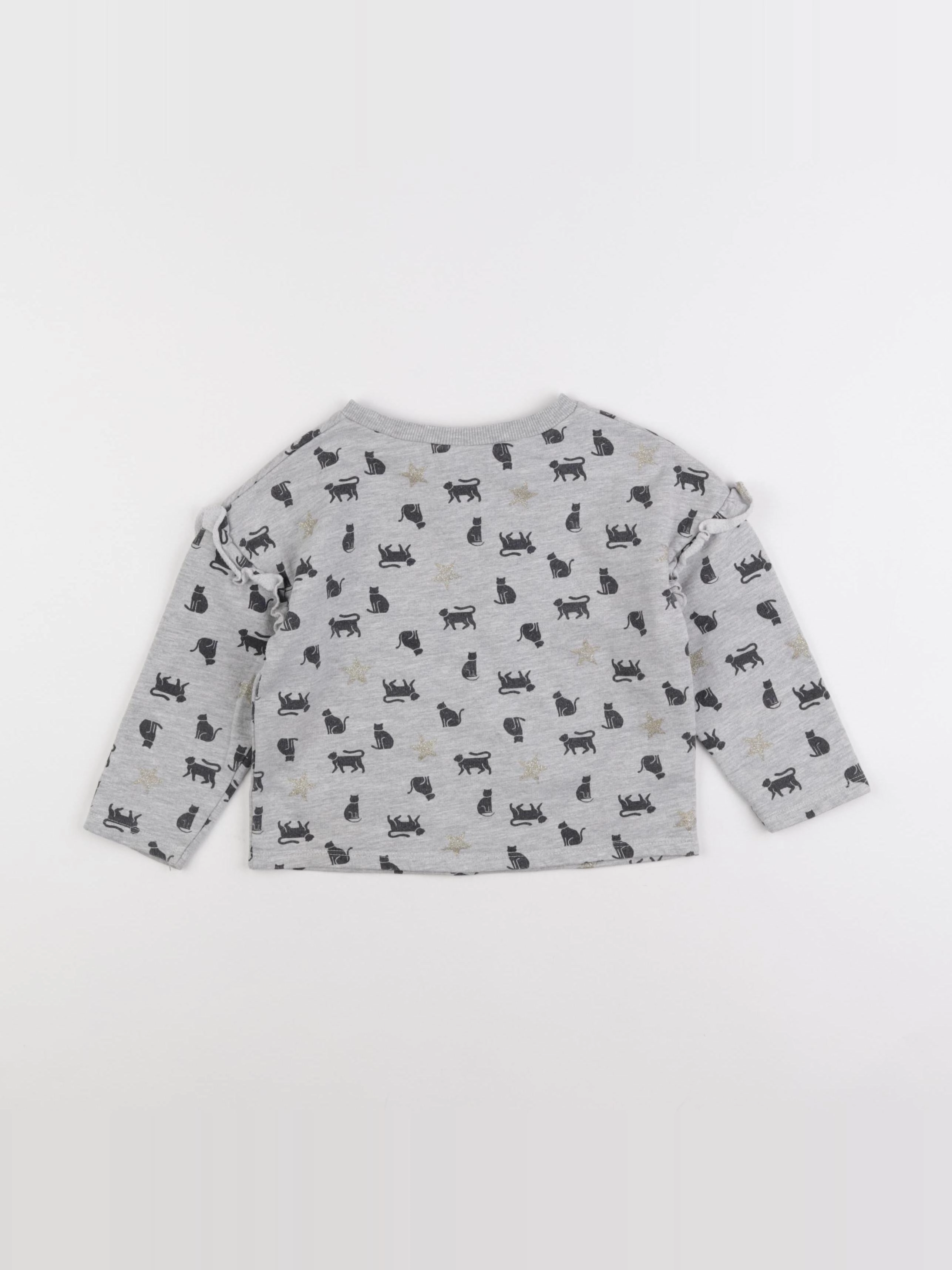 Tape à l'oeil - sweat gris - 3 ans