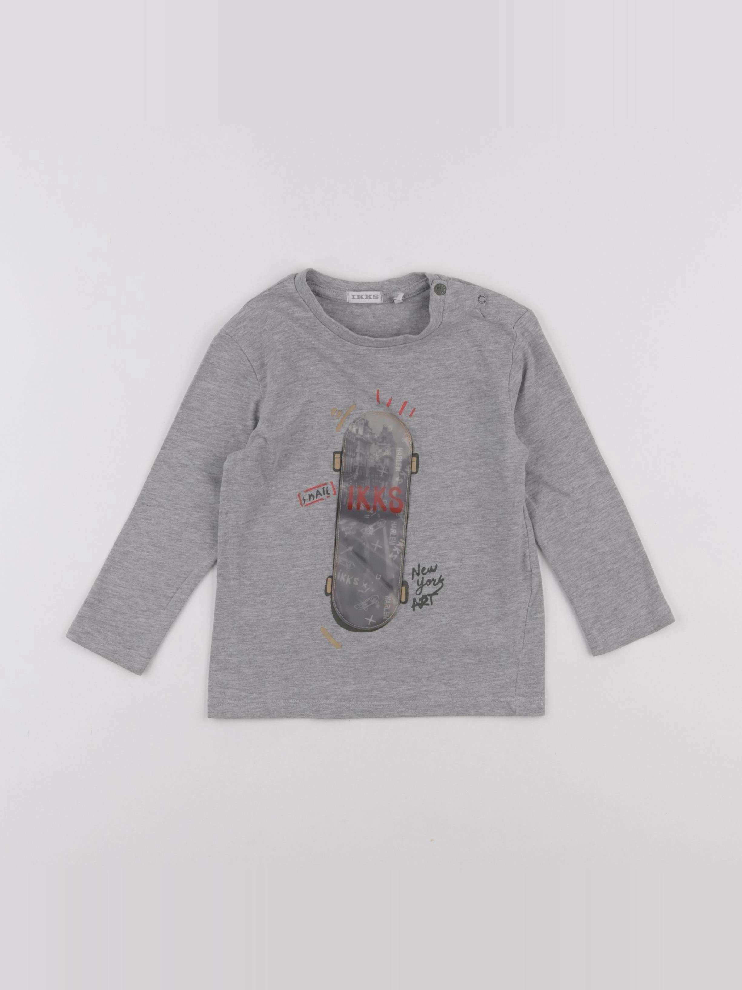 IKKS - tee-shirt gris - 2 ans