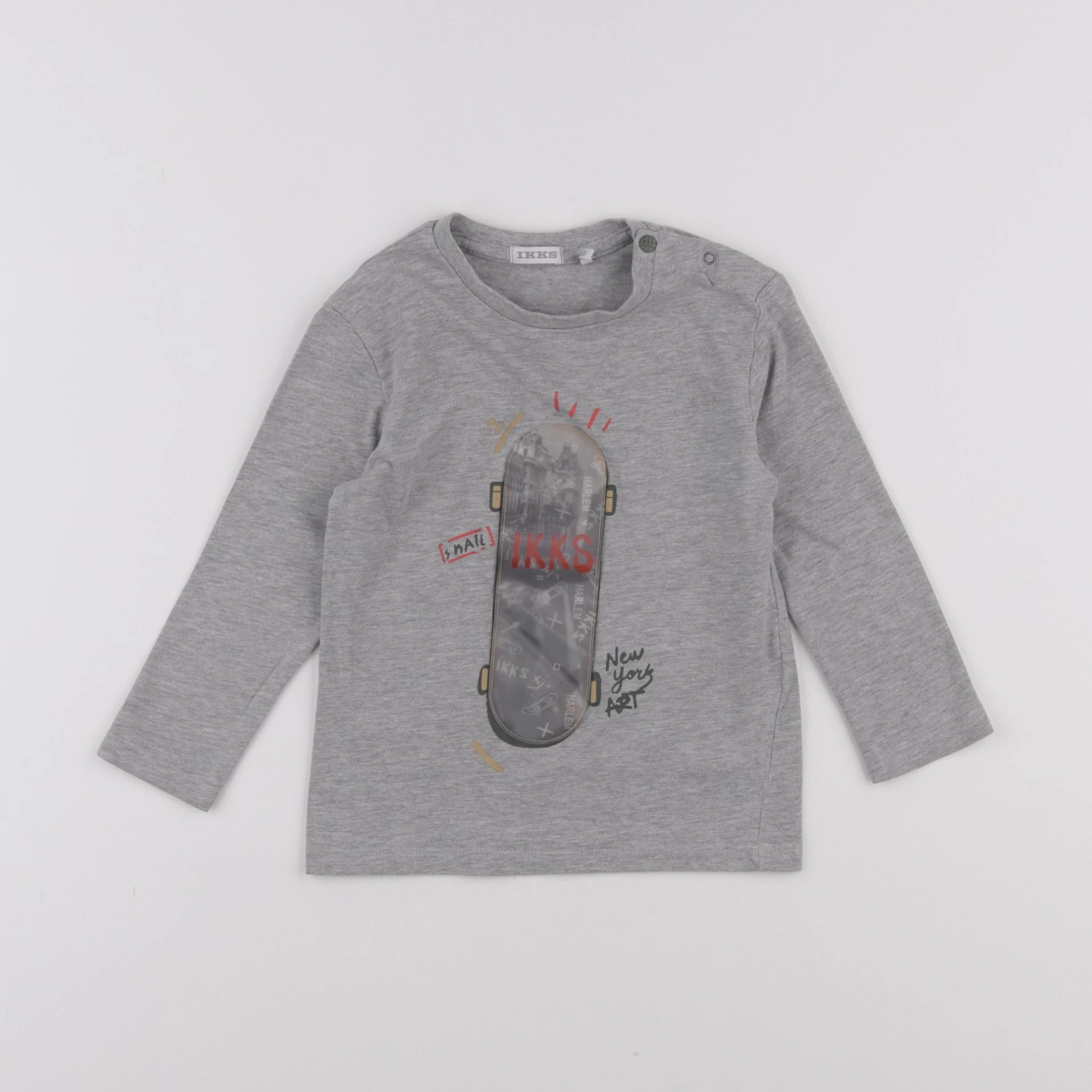 IKKS - tee-shirt gris - 2 ans