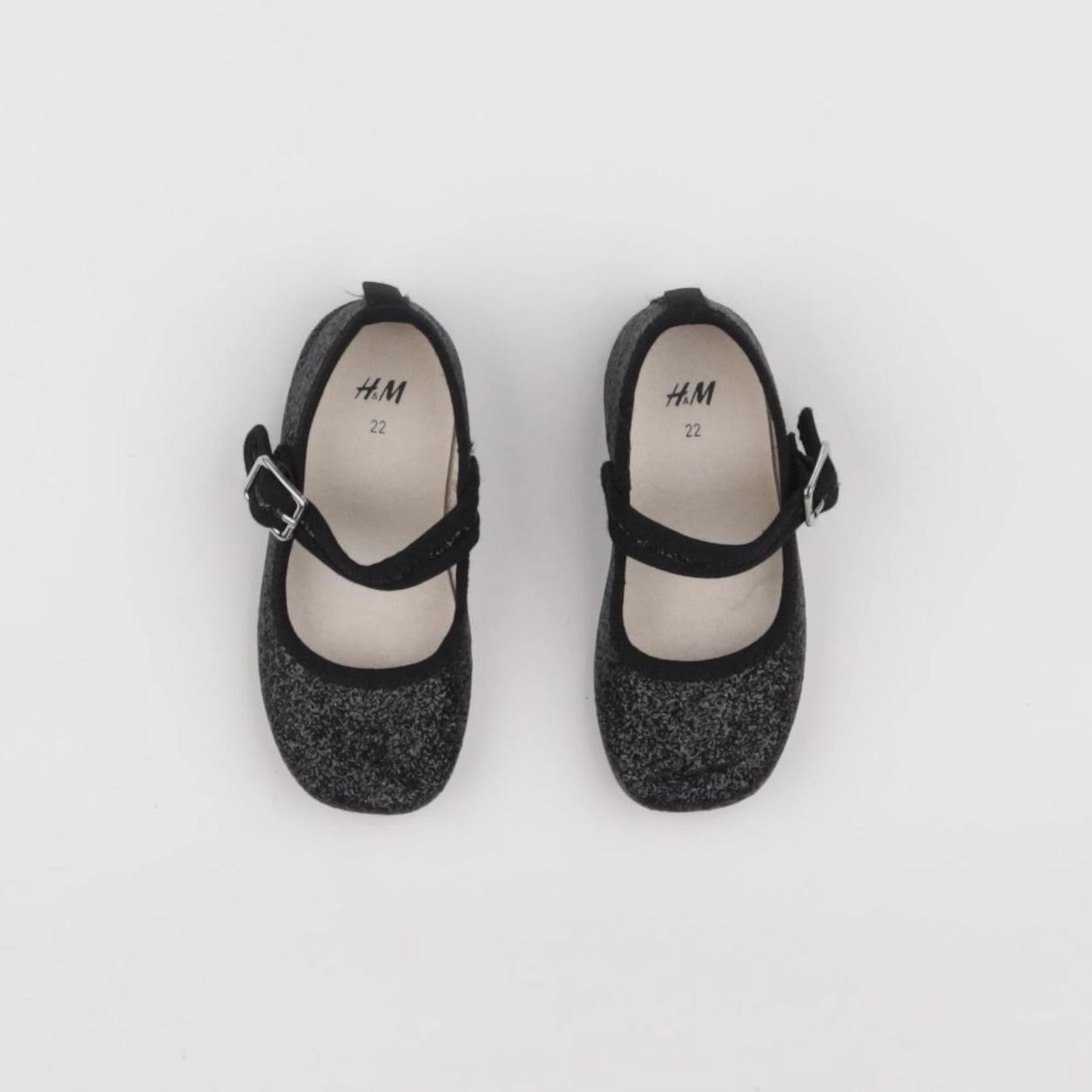 H&M - ballerines bleu, argent - pointure 22