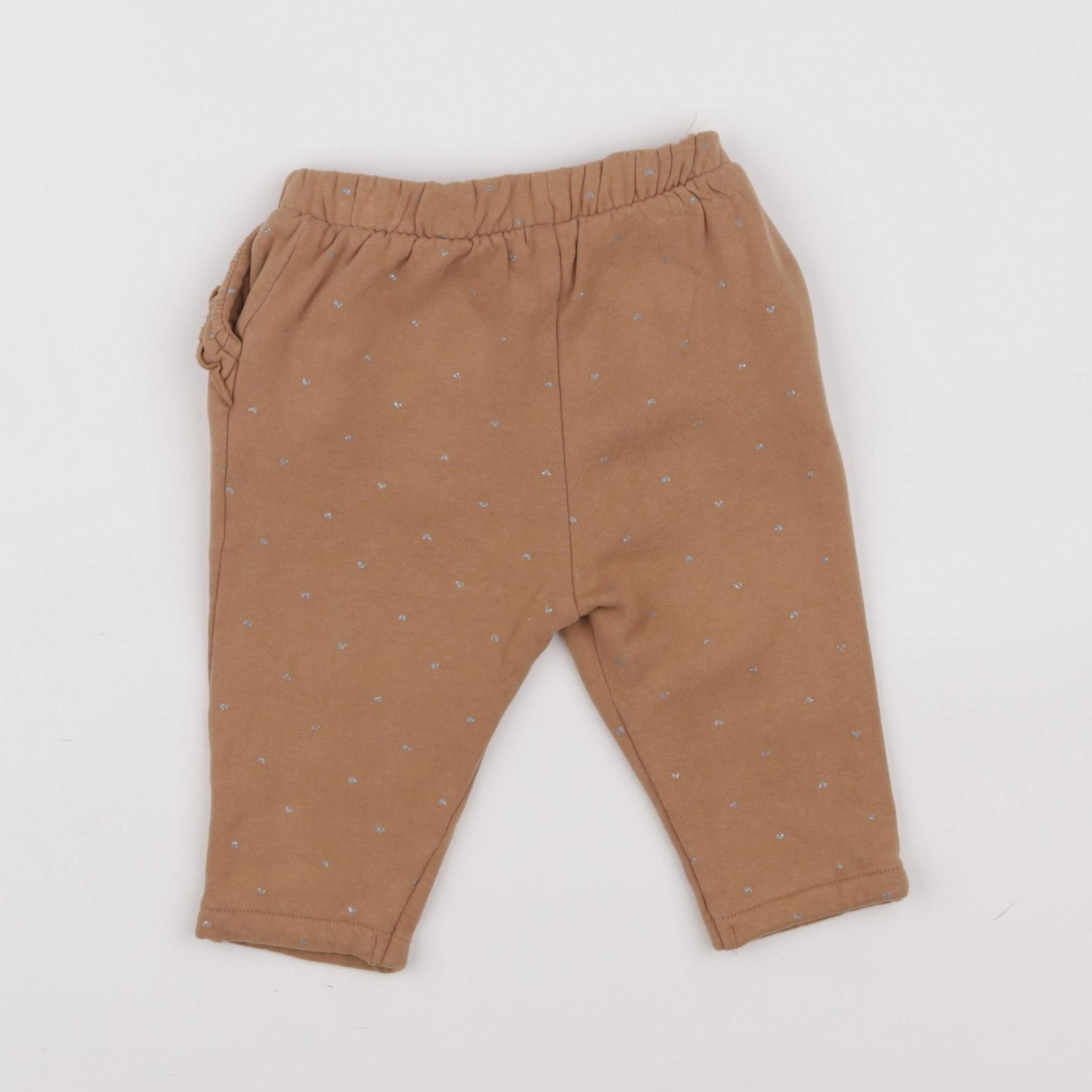Vertbaudet - jogging marron, argent - 9 mois