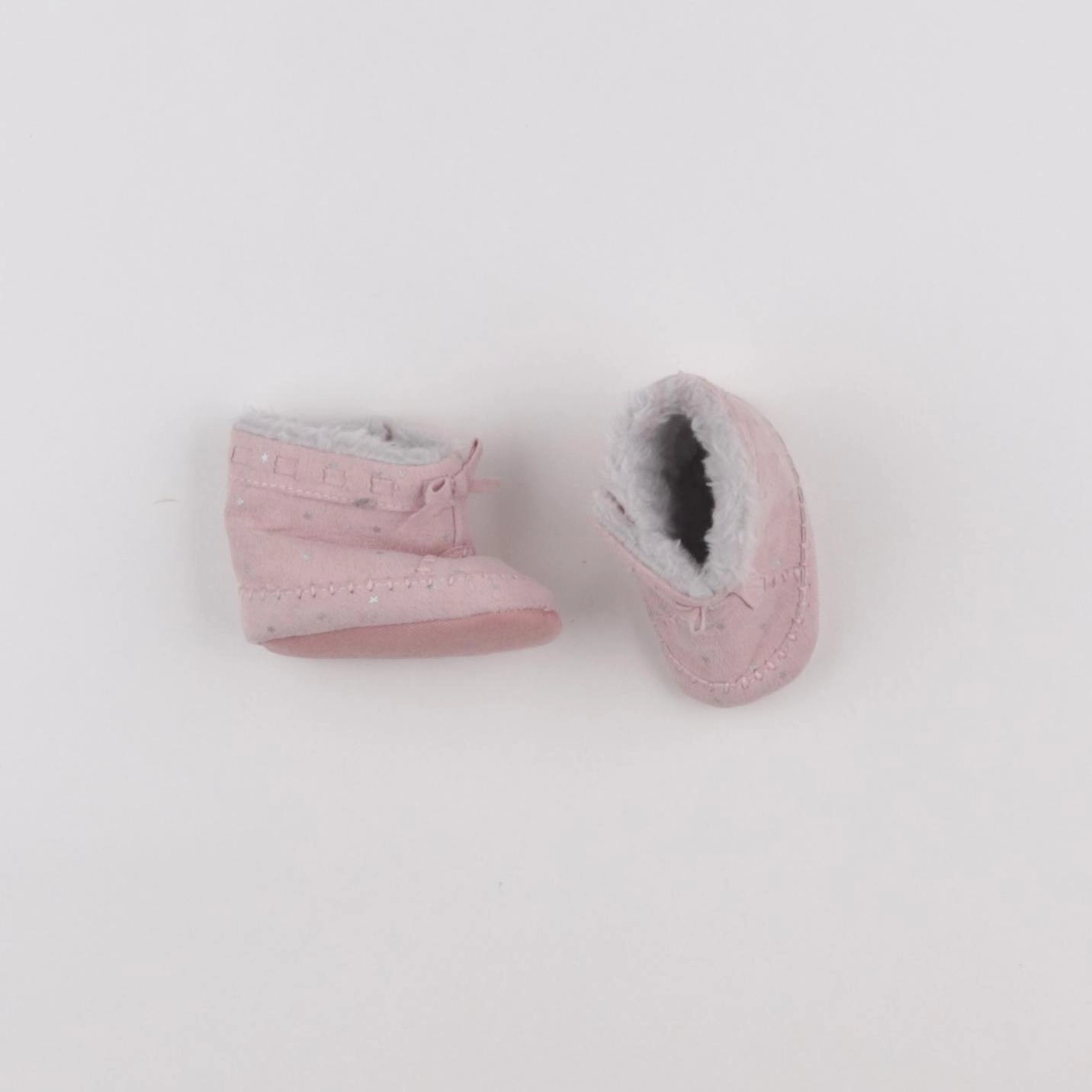 Tape à l'oeil - chaussons rose - 3/6 mois