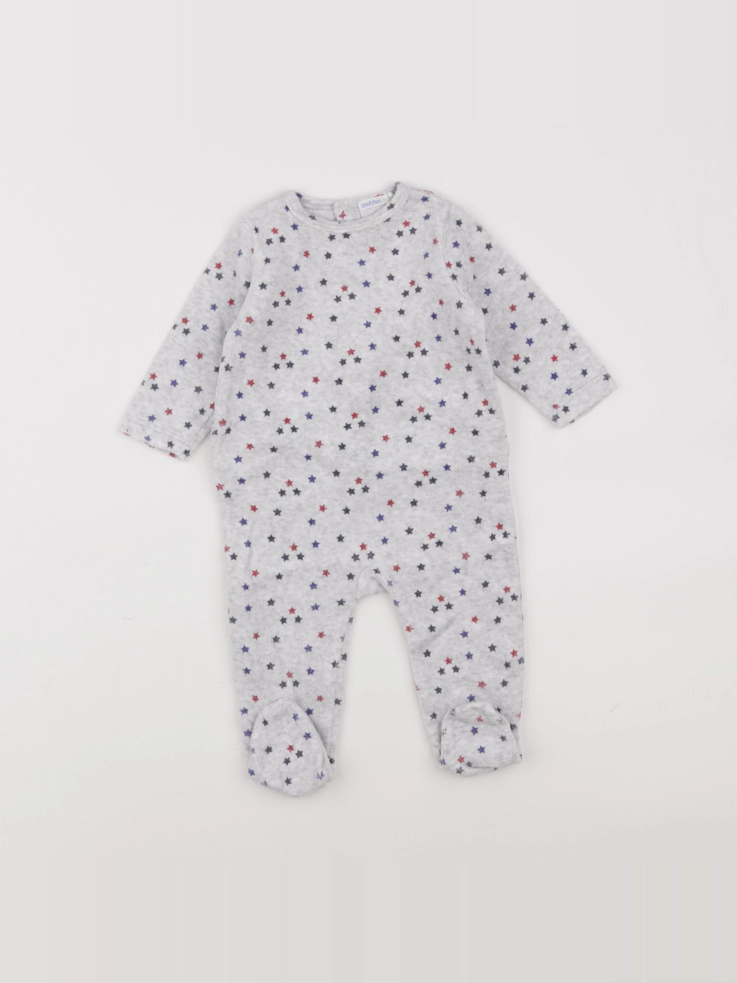 Boutchou - pyjama velours gris - 6 mois