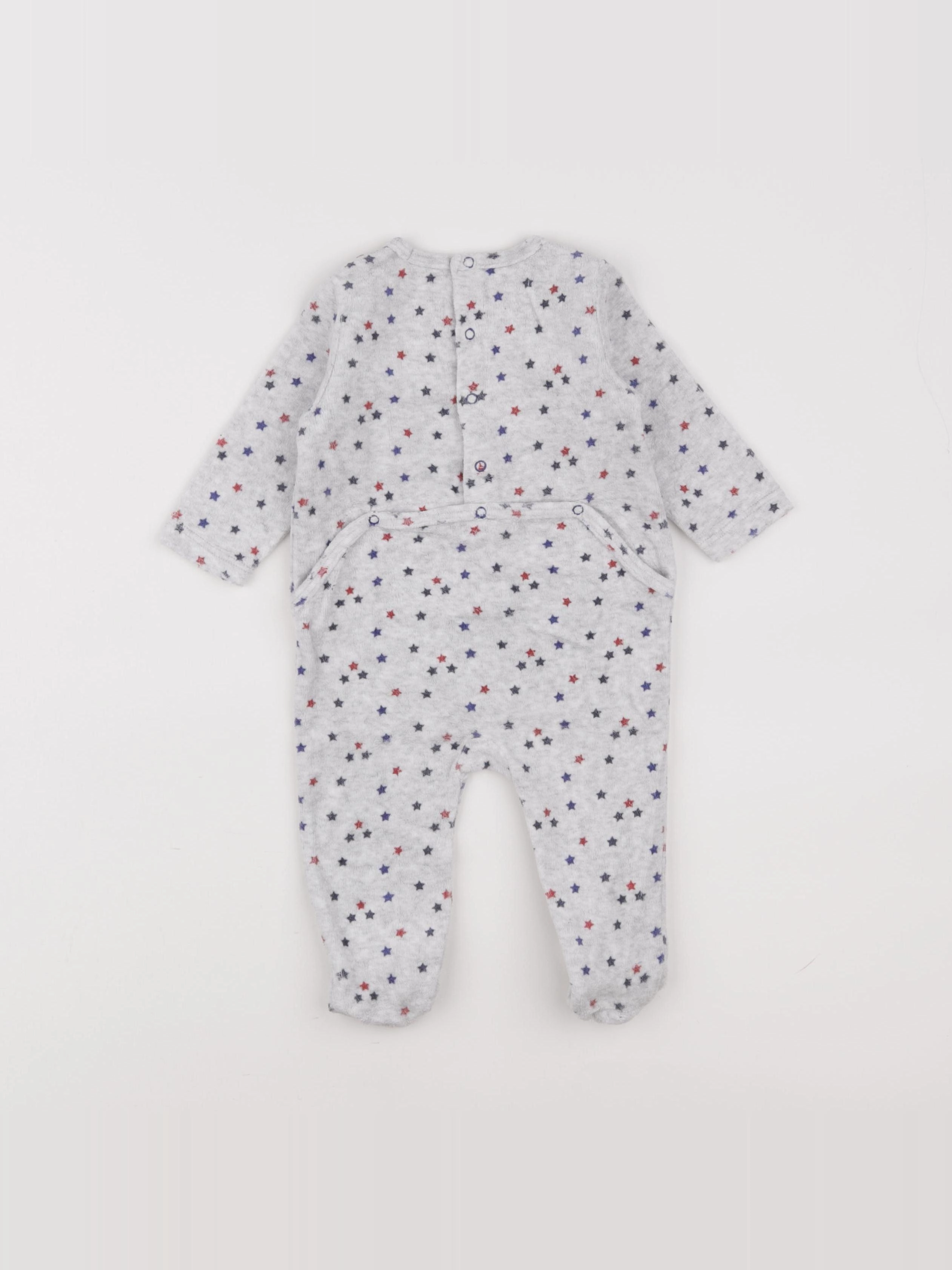 Boutchou - pyjama velours gris - 6 mois