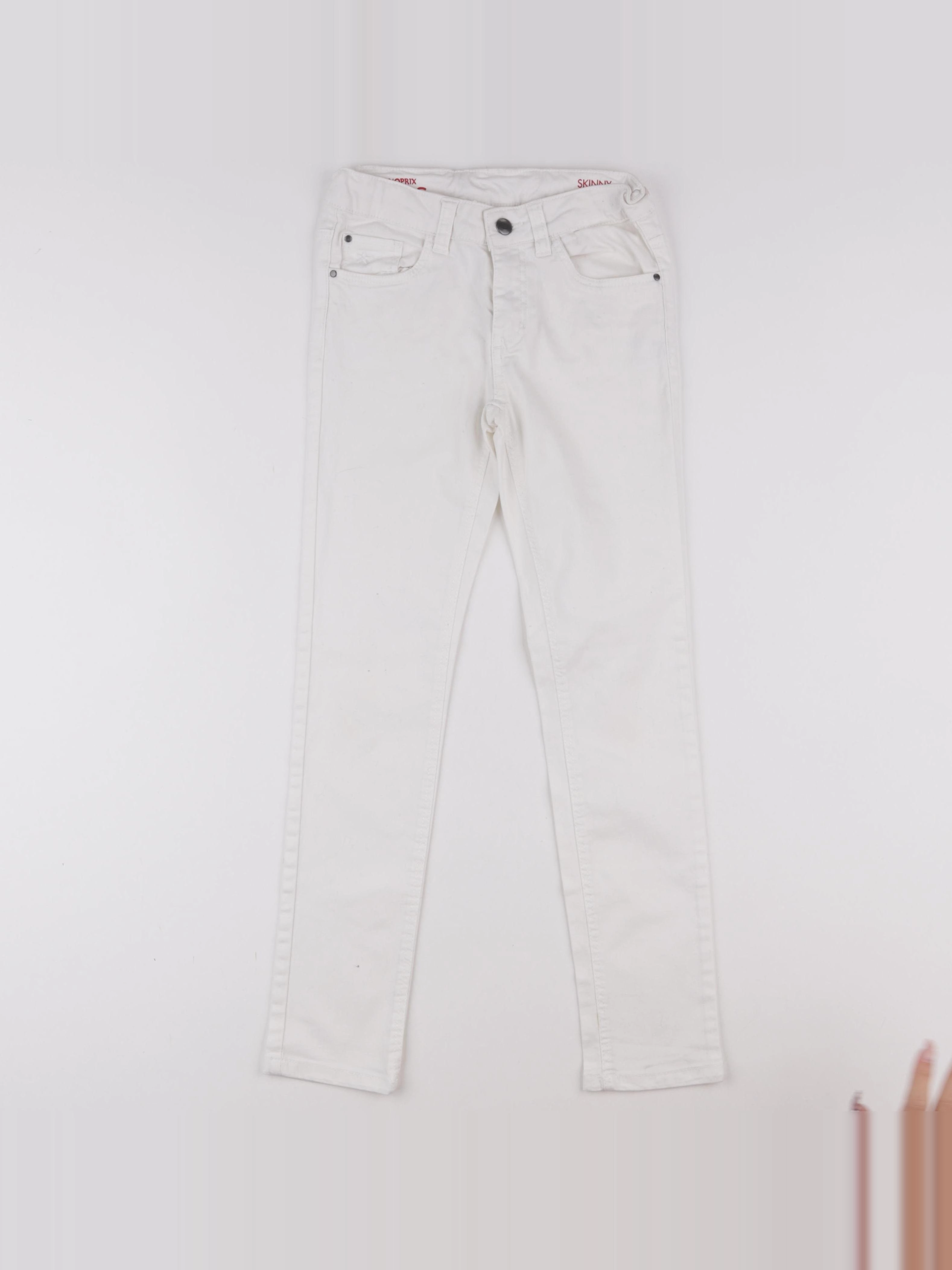 Monoprix - jean blanc - 8 ans