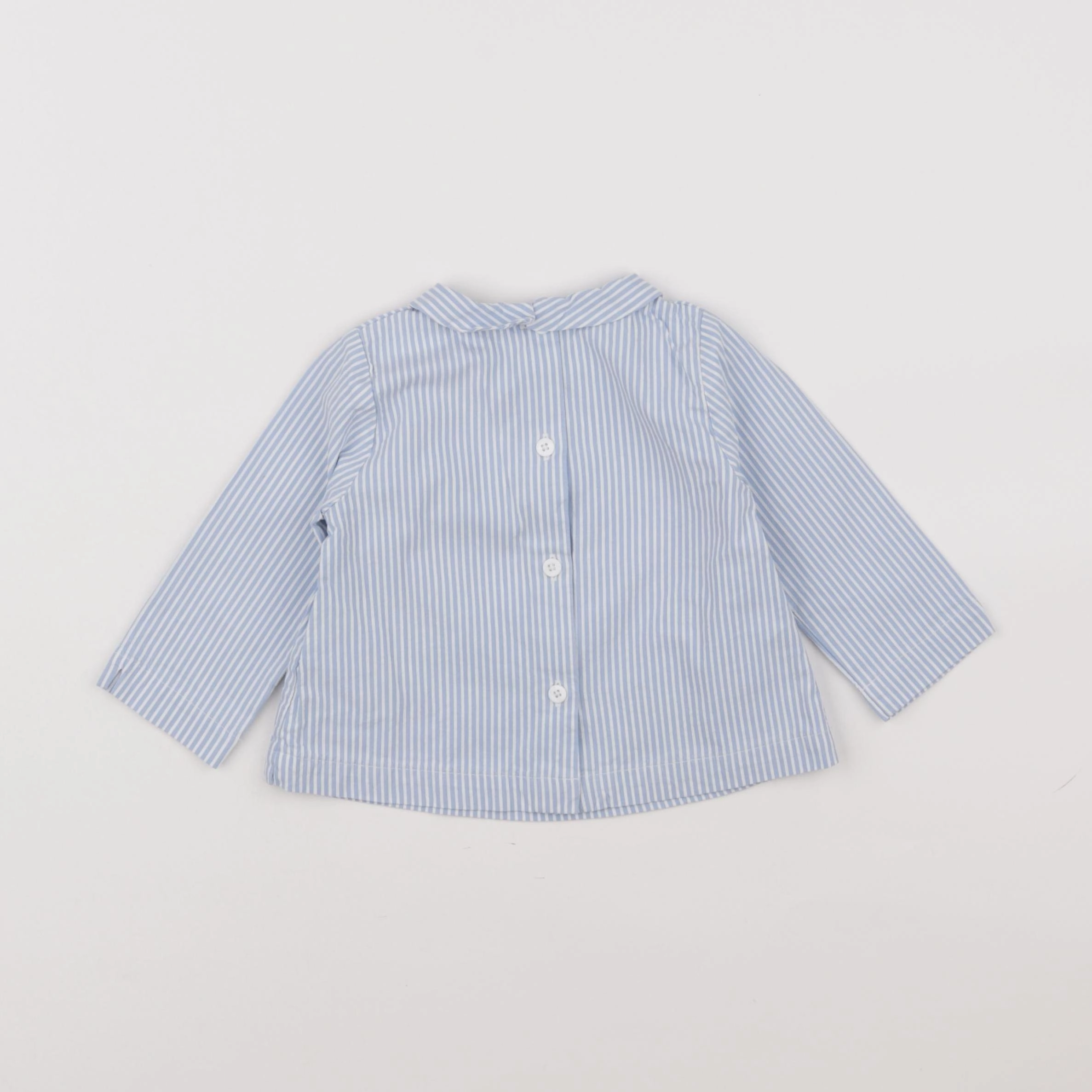 Cyrillus - blouse bleu - 9 mois