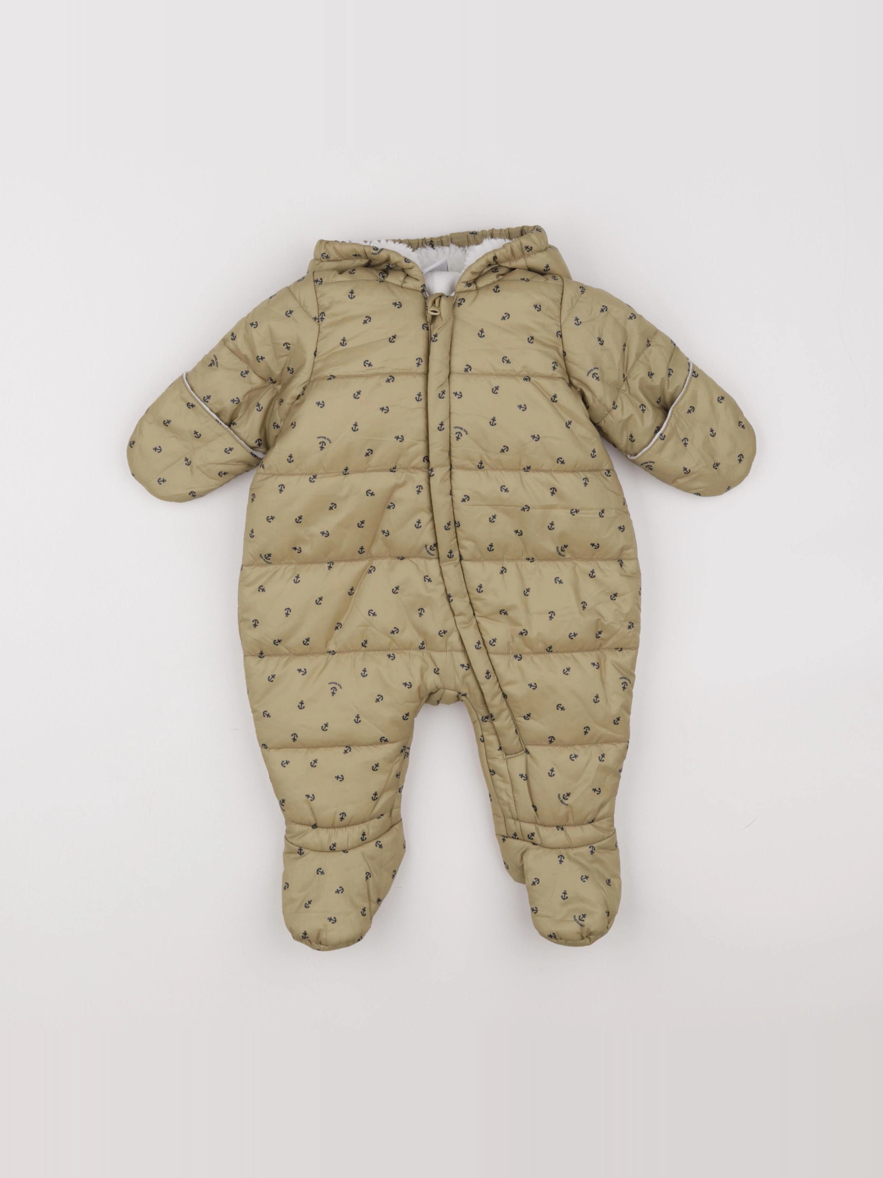 Petit Bateau - combi-pilote jaune, vert - 3 mois
