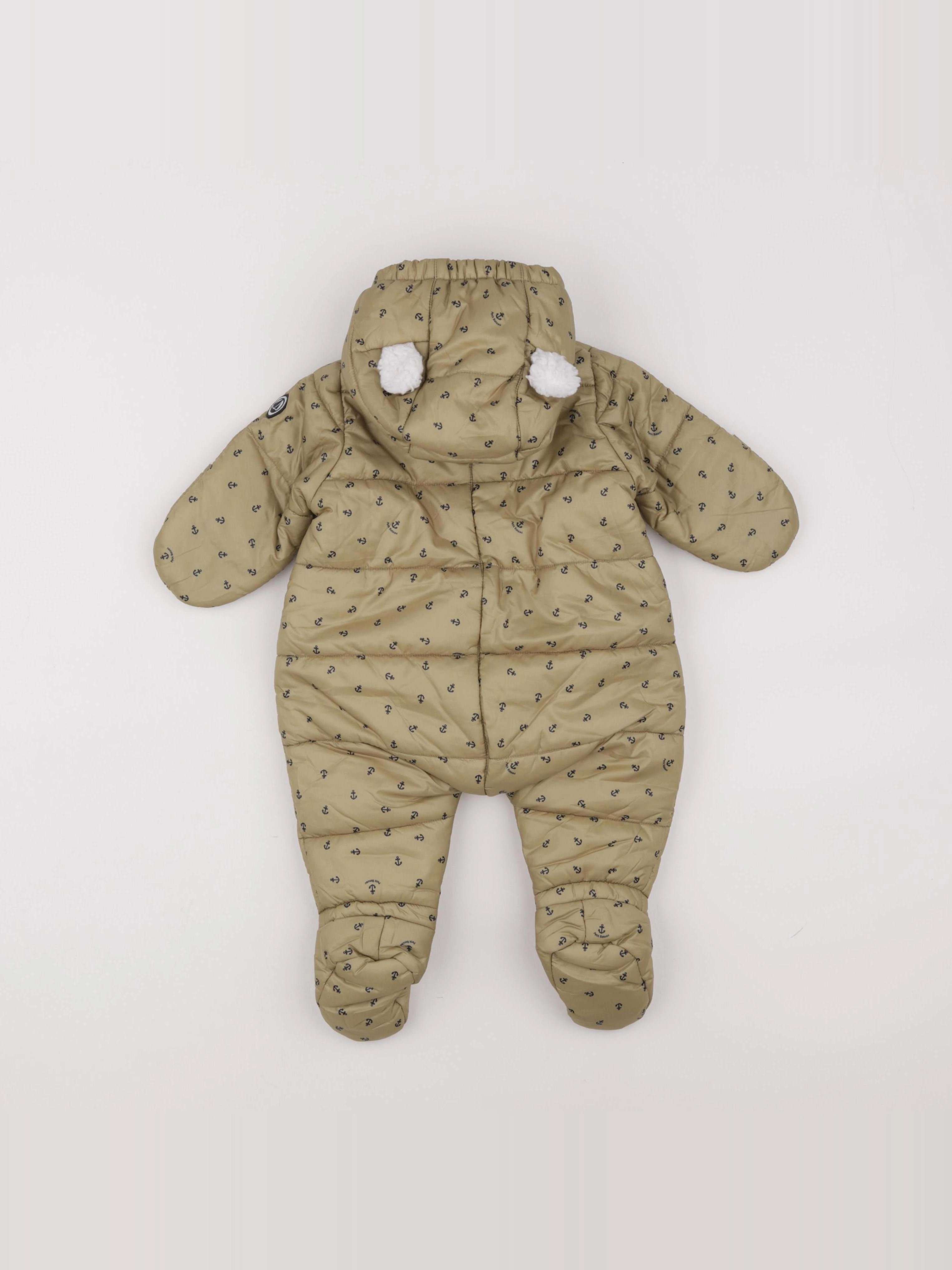 Petit Bateau - combi-pilote jaune, vert - 3 mois