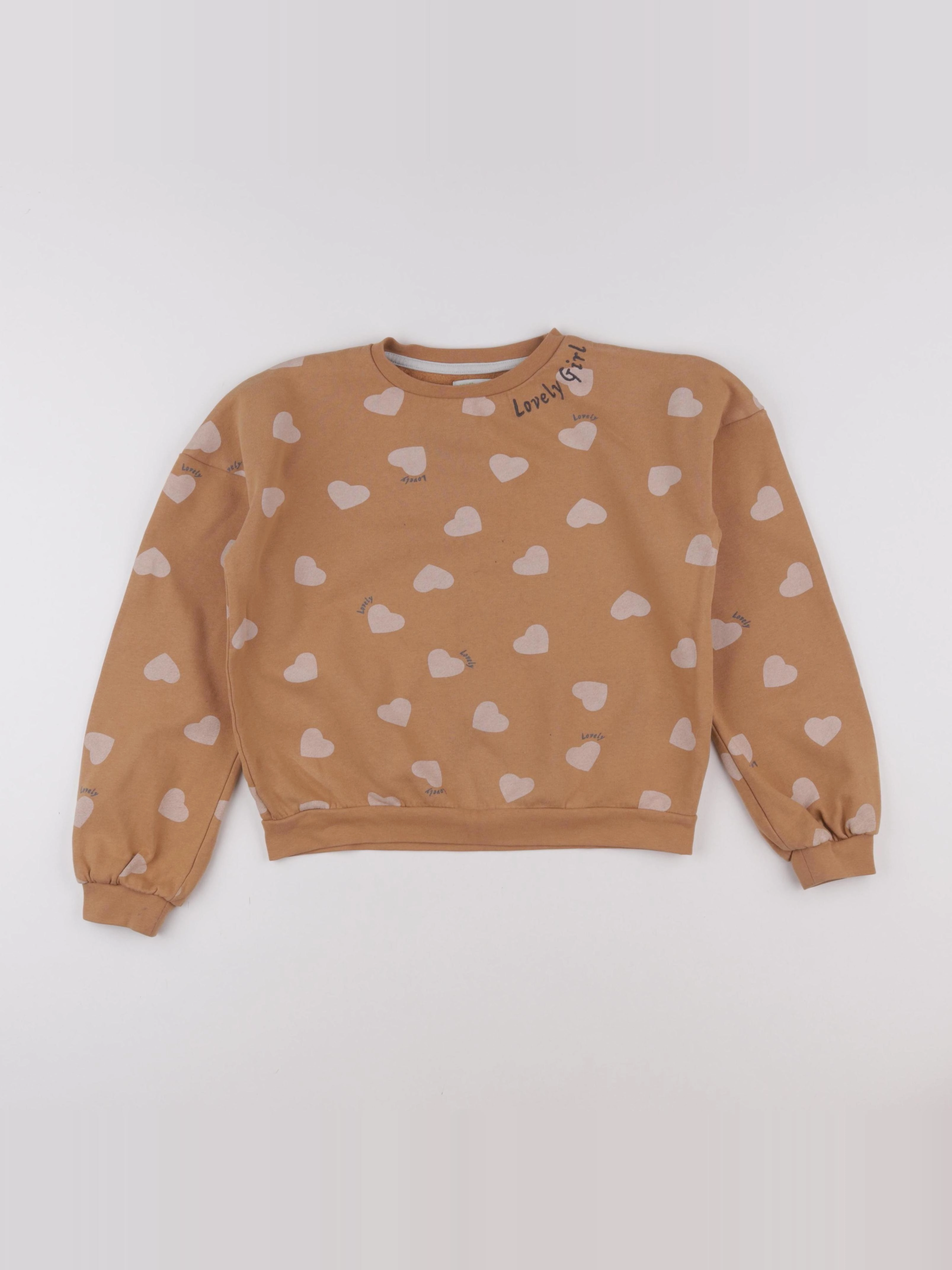 Vertbaudet - sweat marron - 10 ans