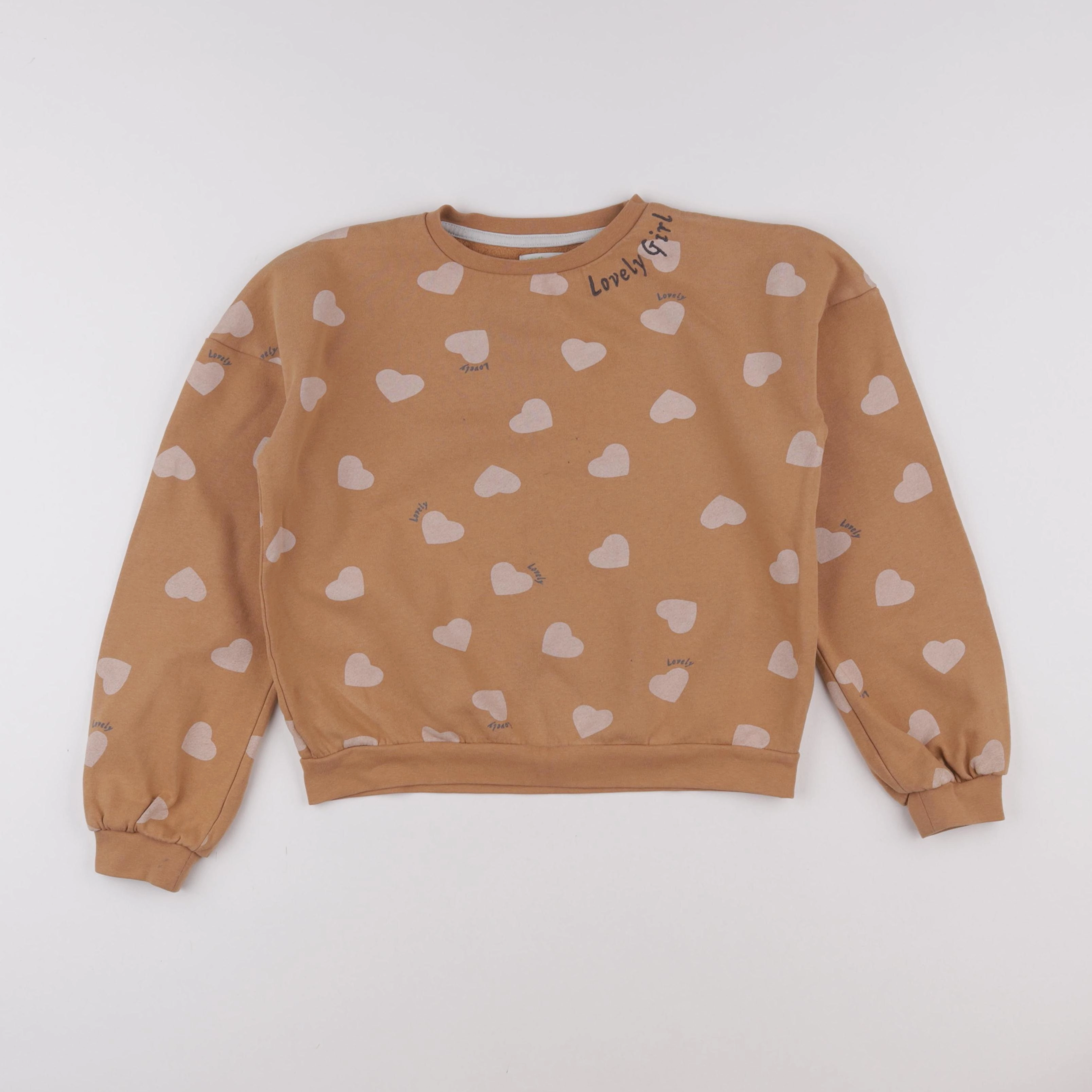 Vertbaudet - sweat marron - 10 ans