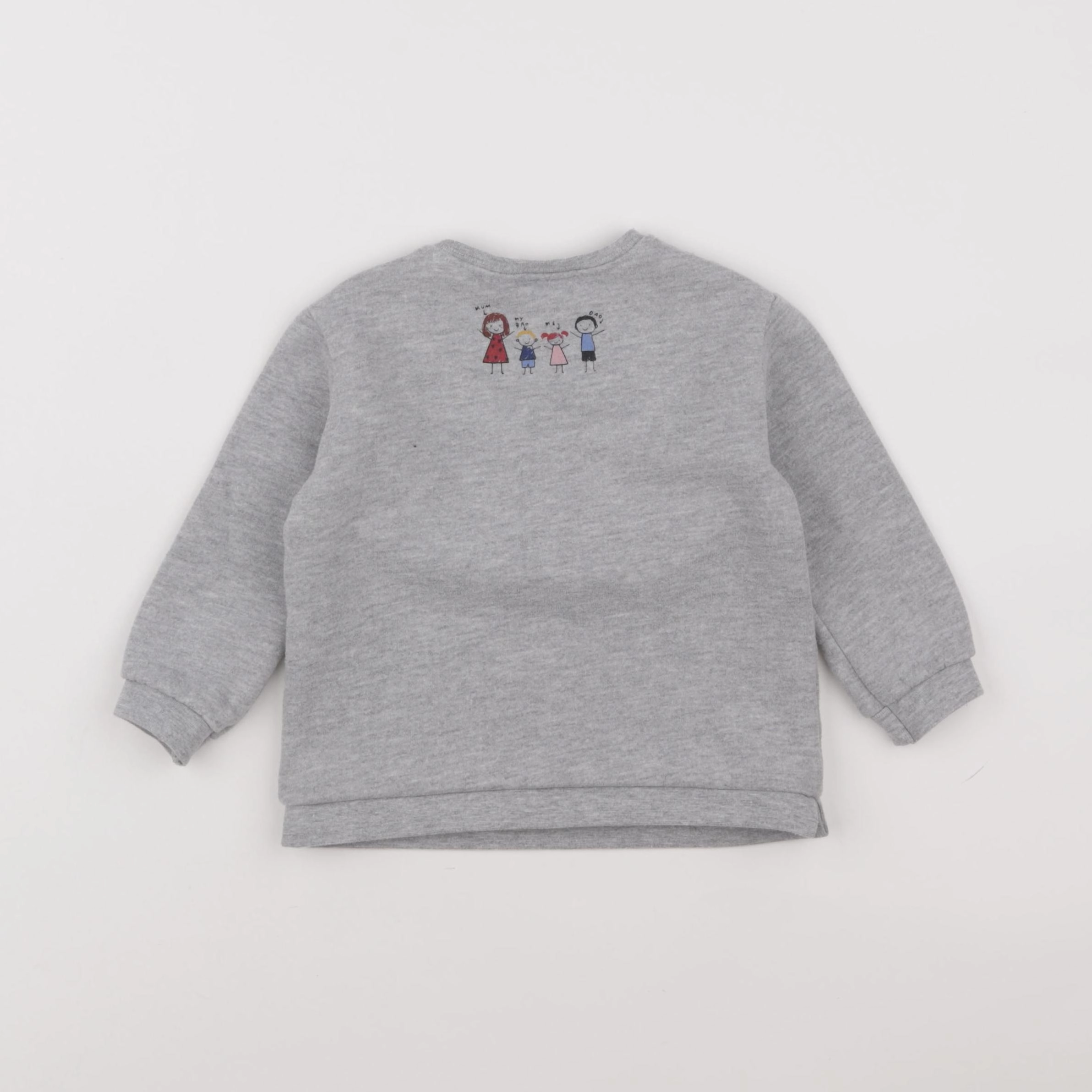 Zara - sweat gris - 6/9 mois