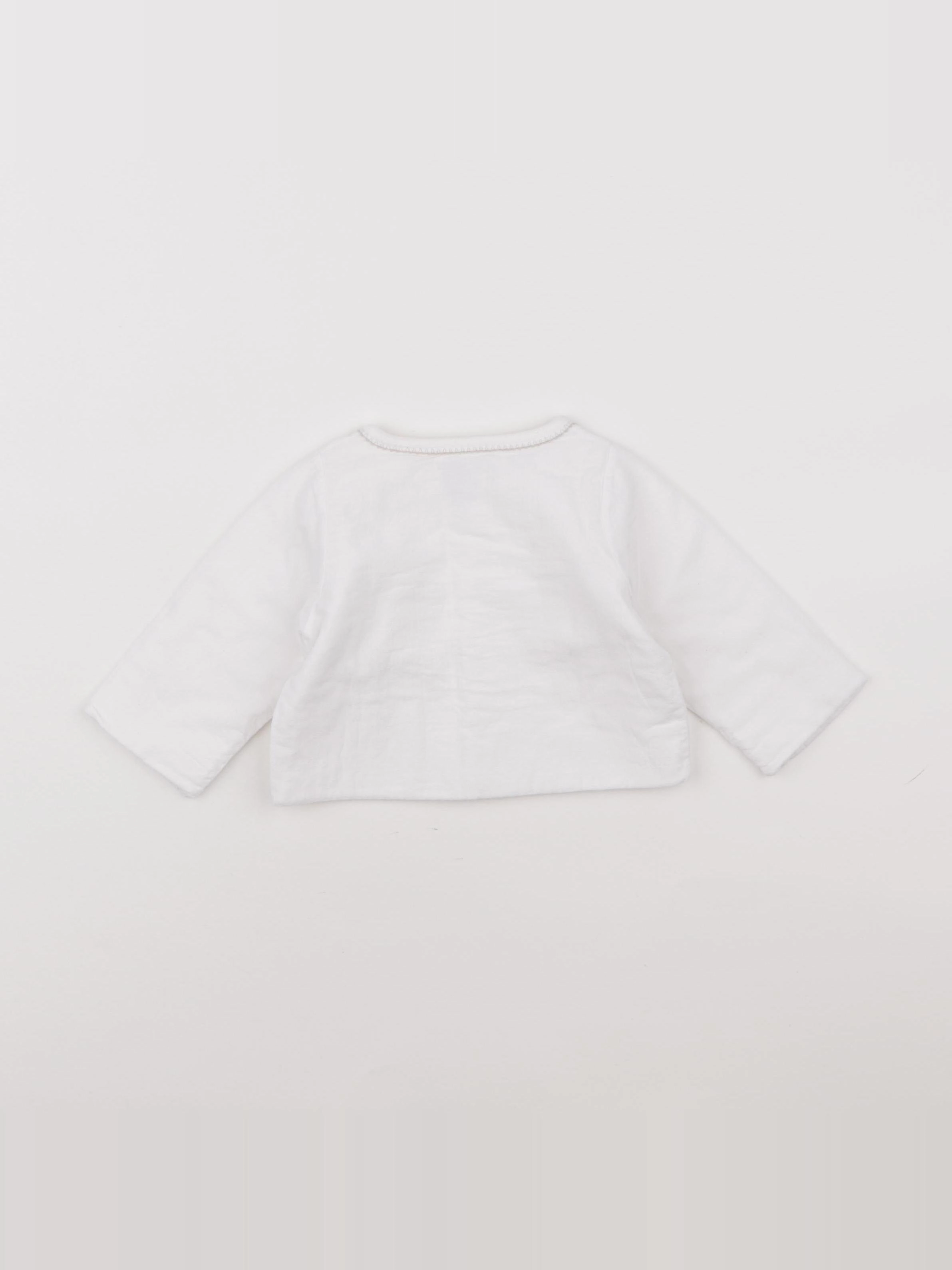 Petit Bateau - sweat blanc - 3 mois