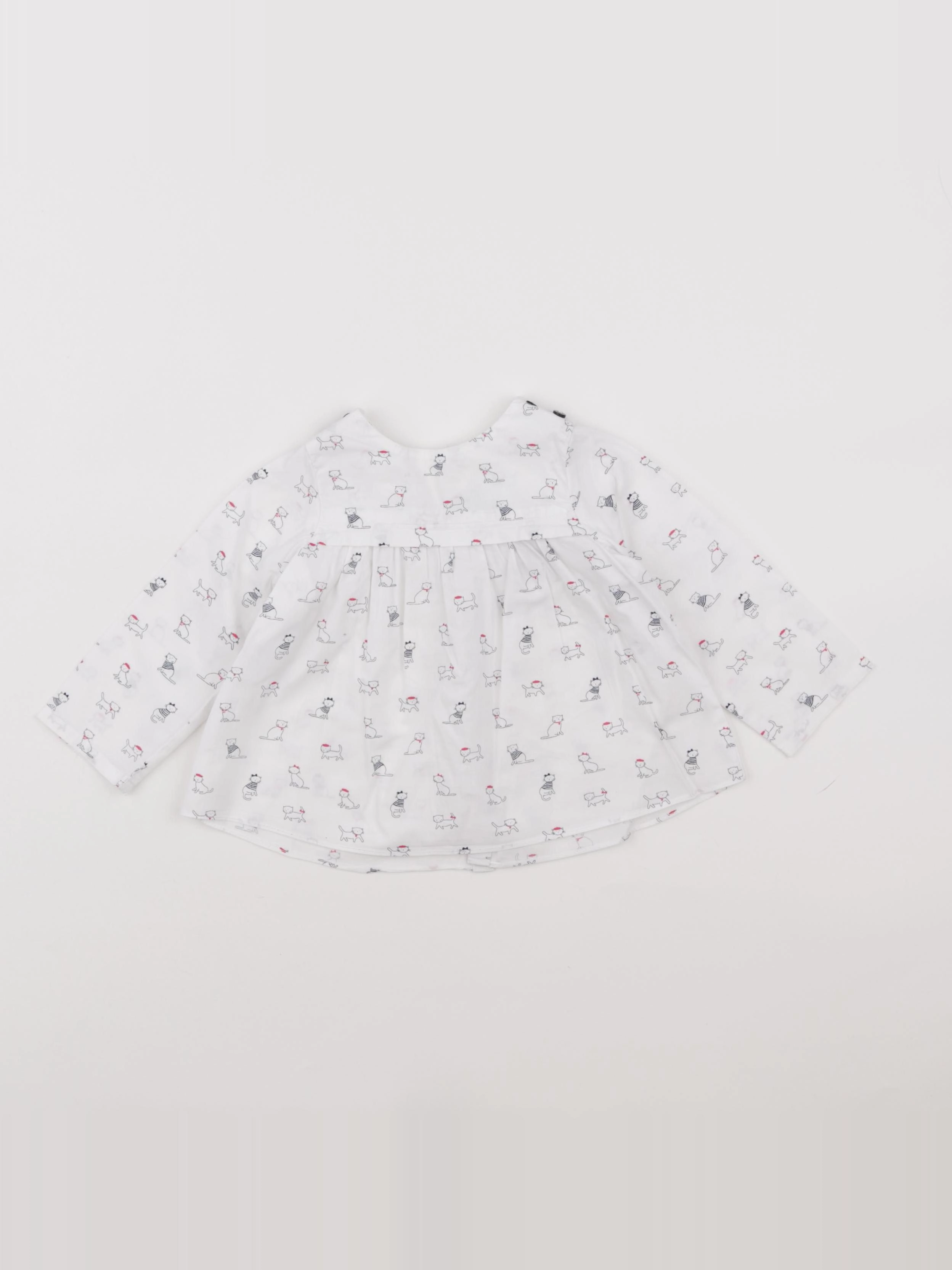 Jacadi - blouse blanc - 12 mois