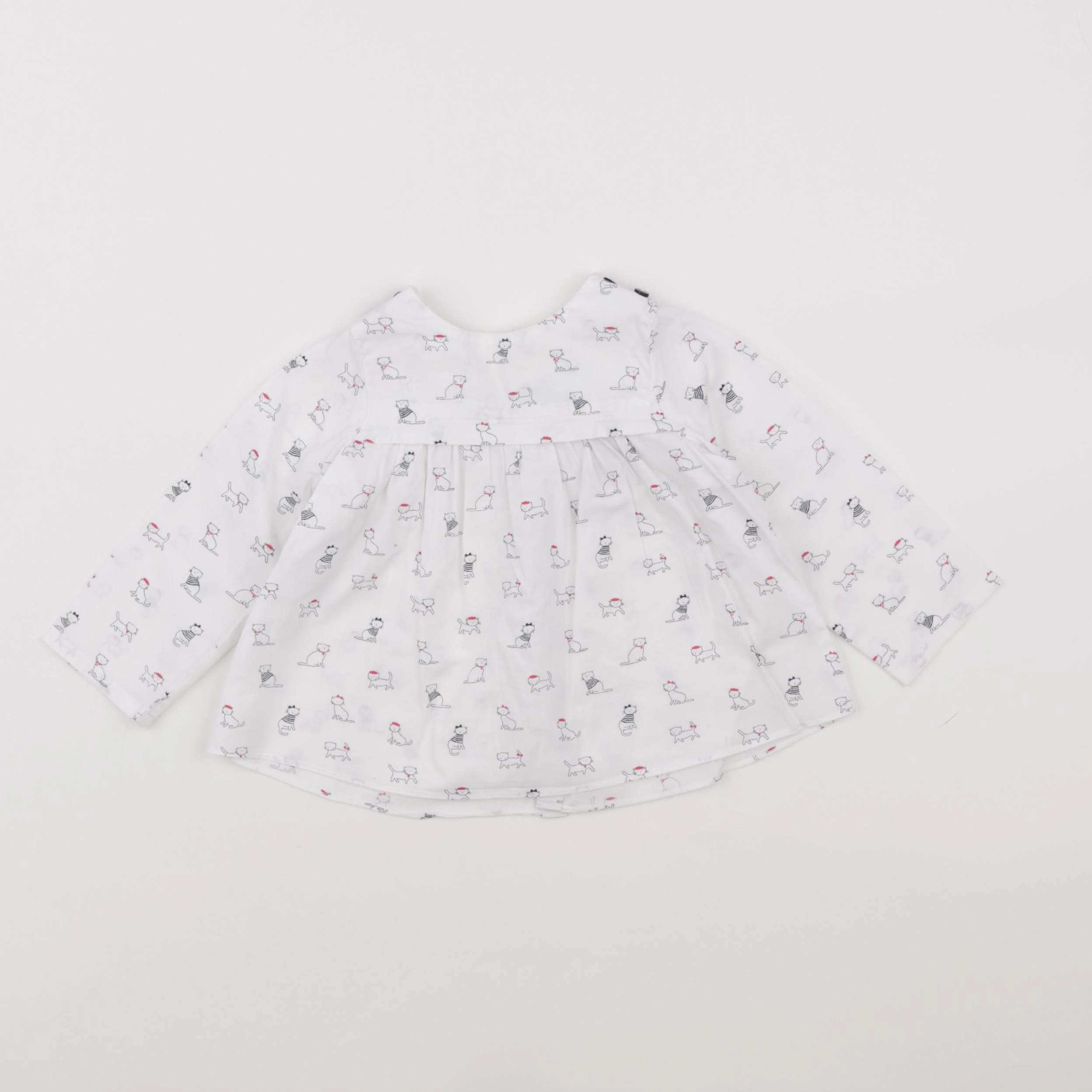 Jacadi - blouse blanc - 12 mois