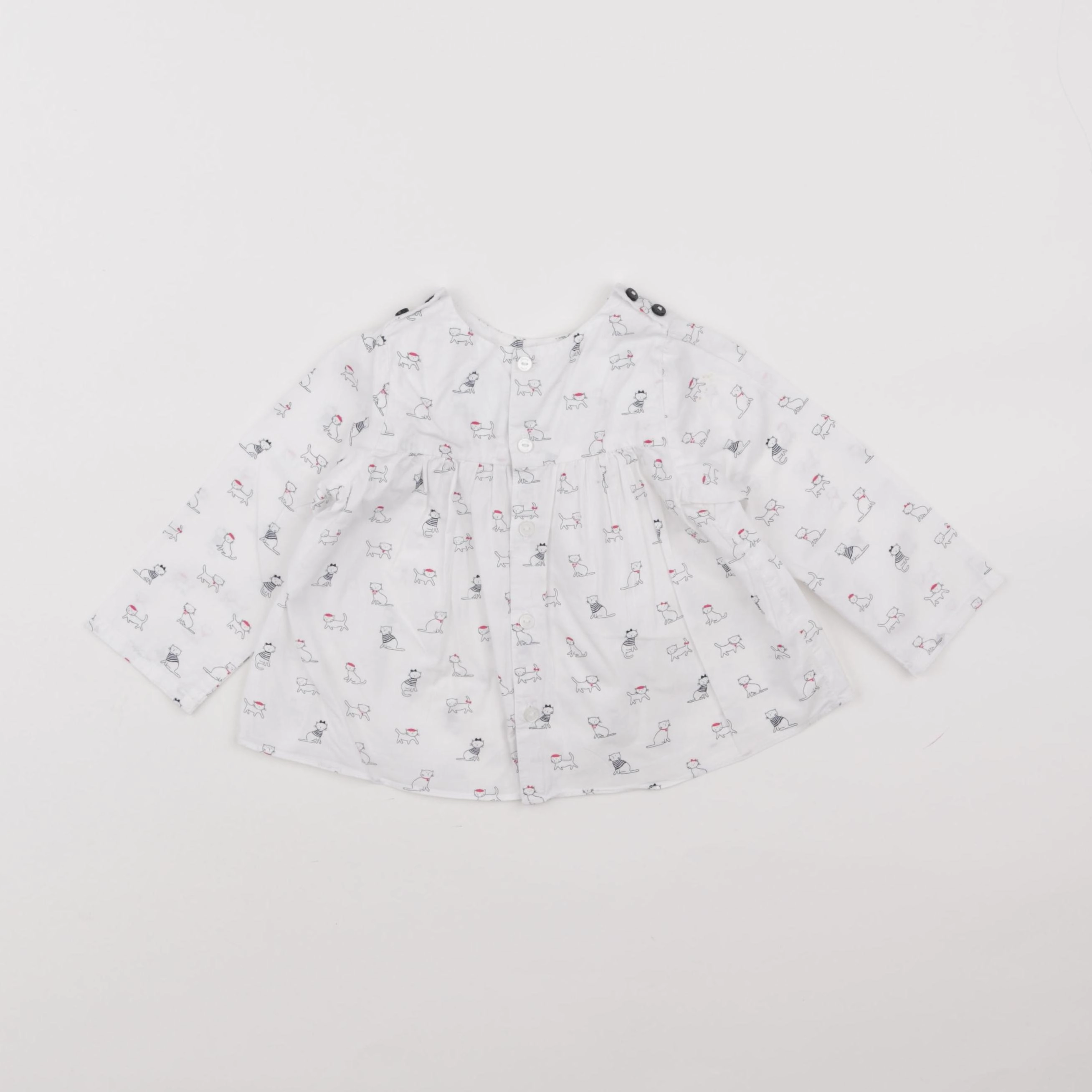 Jacadi - blouse blanc - 12 mois