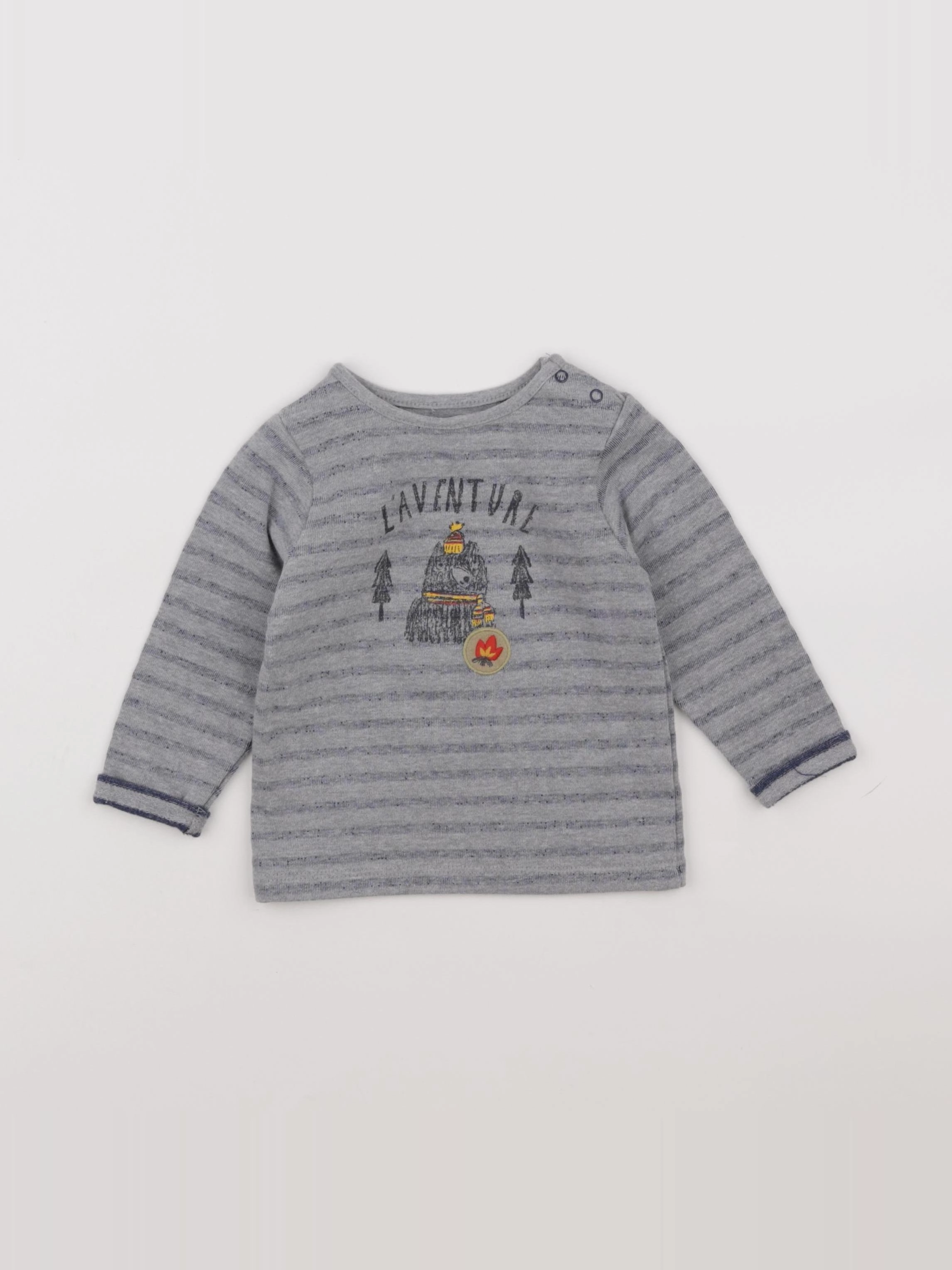 Cadet Rousselle - tee-shirt gris - 12 mois