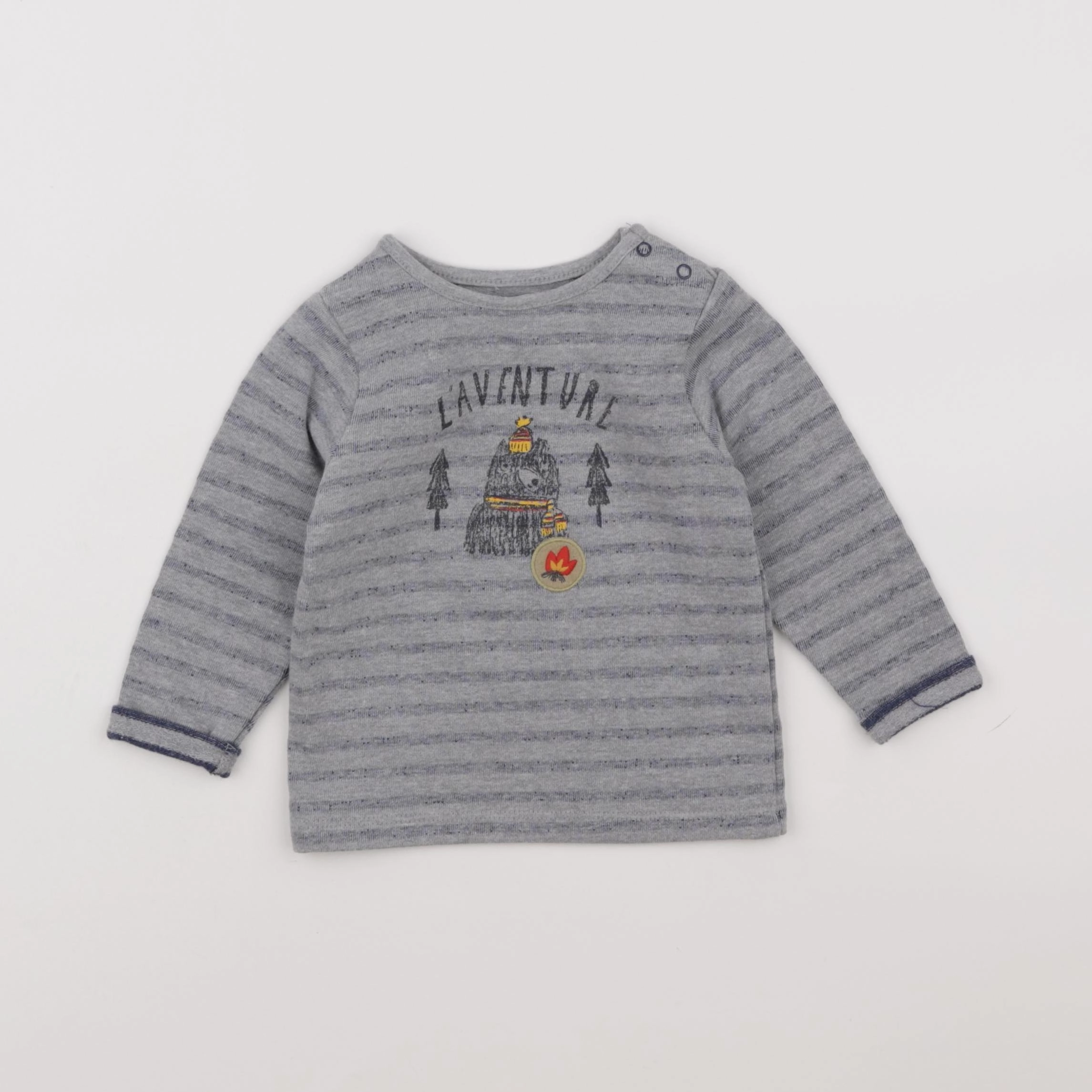 Cadet Rousselle - tee-shirt gris - 12 mois