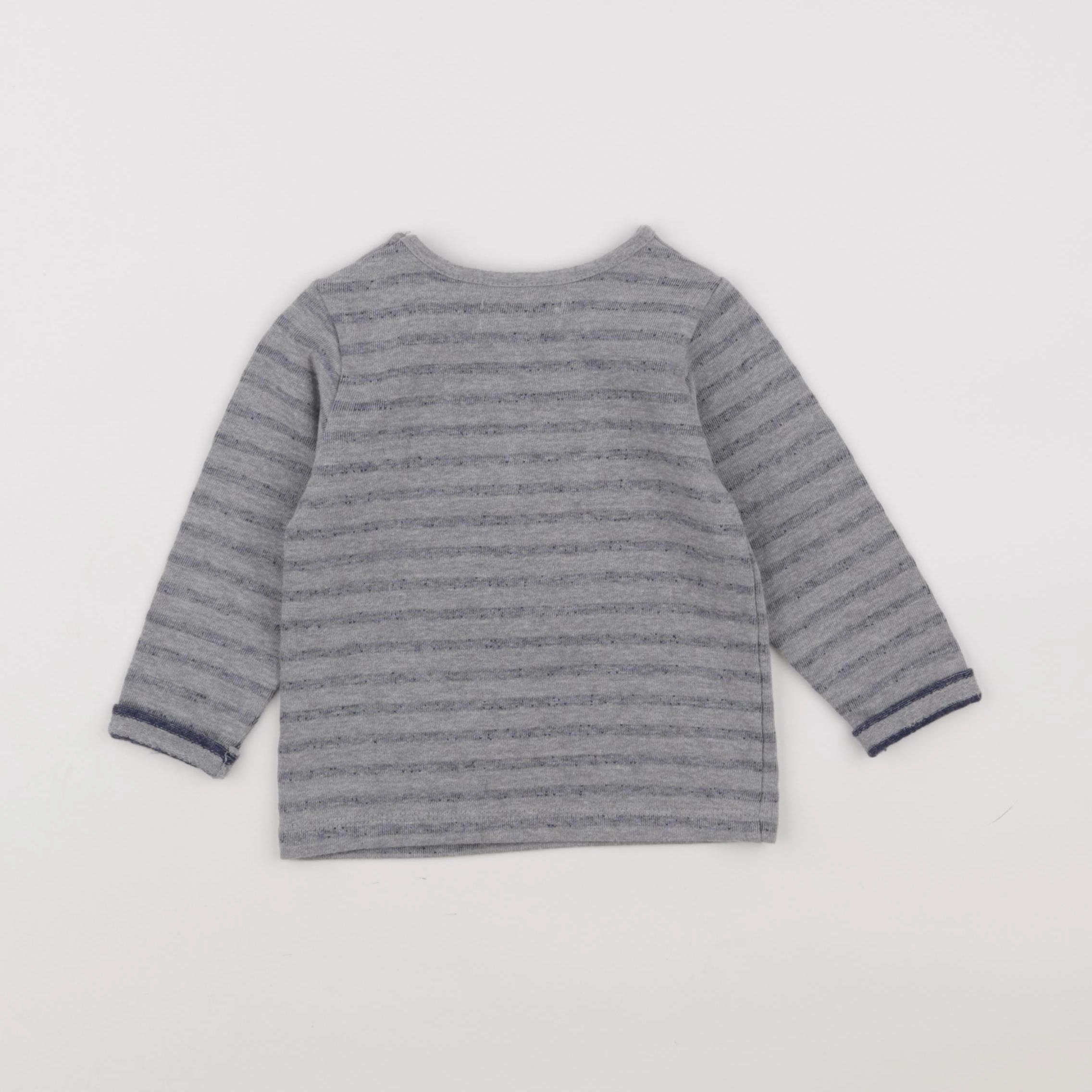 Cadet Rousselle - tee-shirt gris - 12 mois
