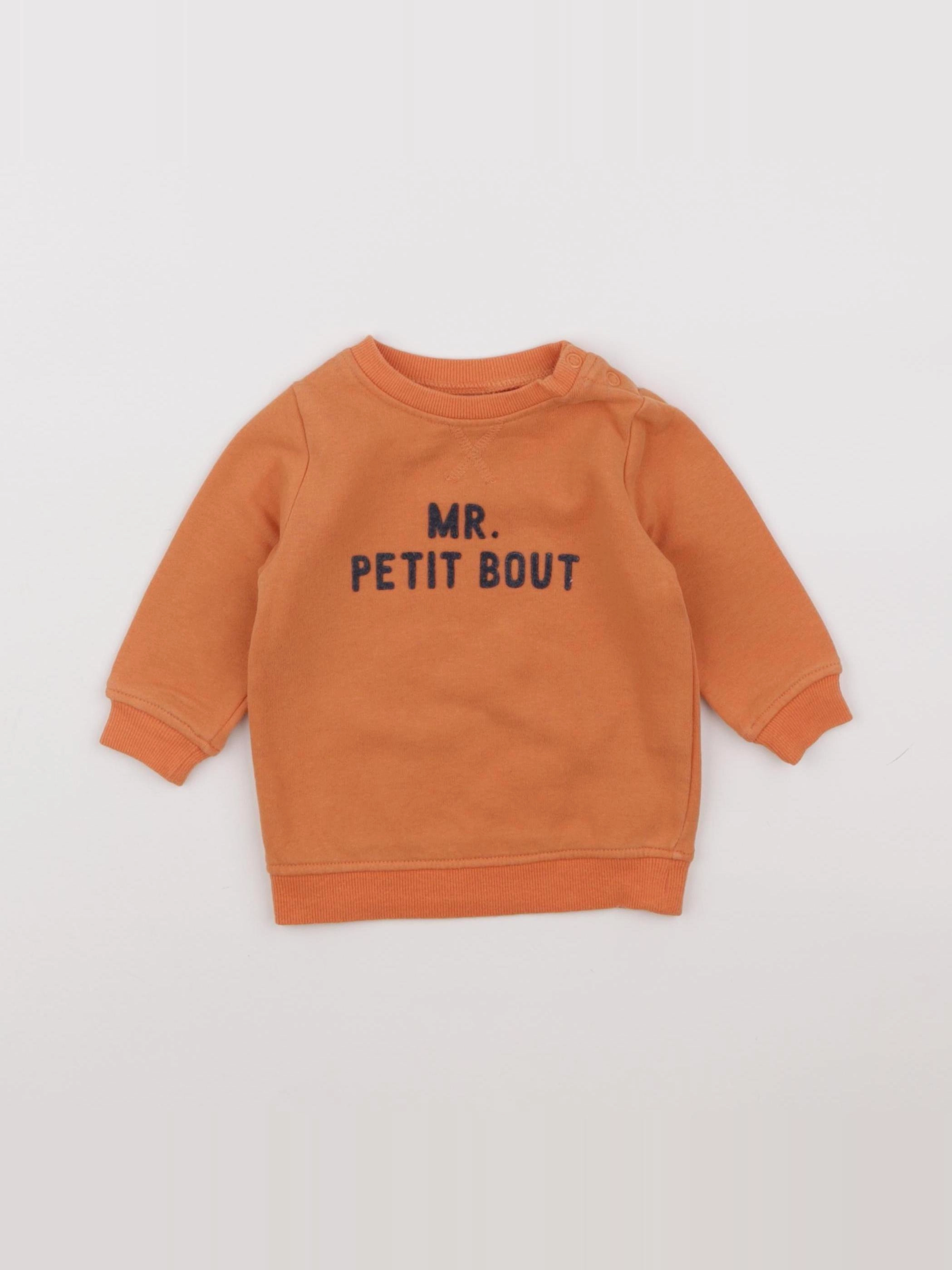 Tape à l'oeil - sweat orange - 6 mois