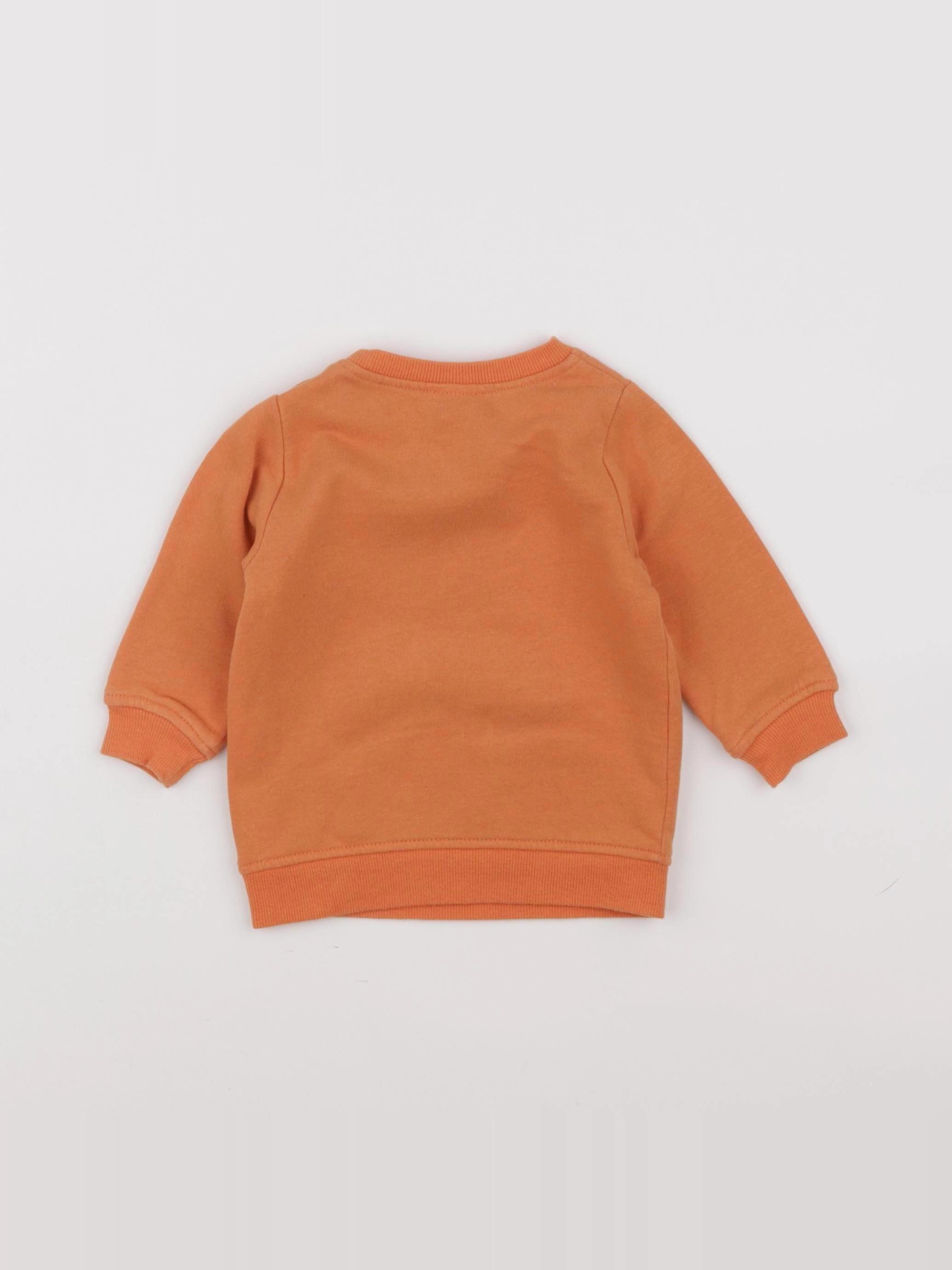 Tape à l'oeil - sweat orange - 6 mois