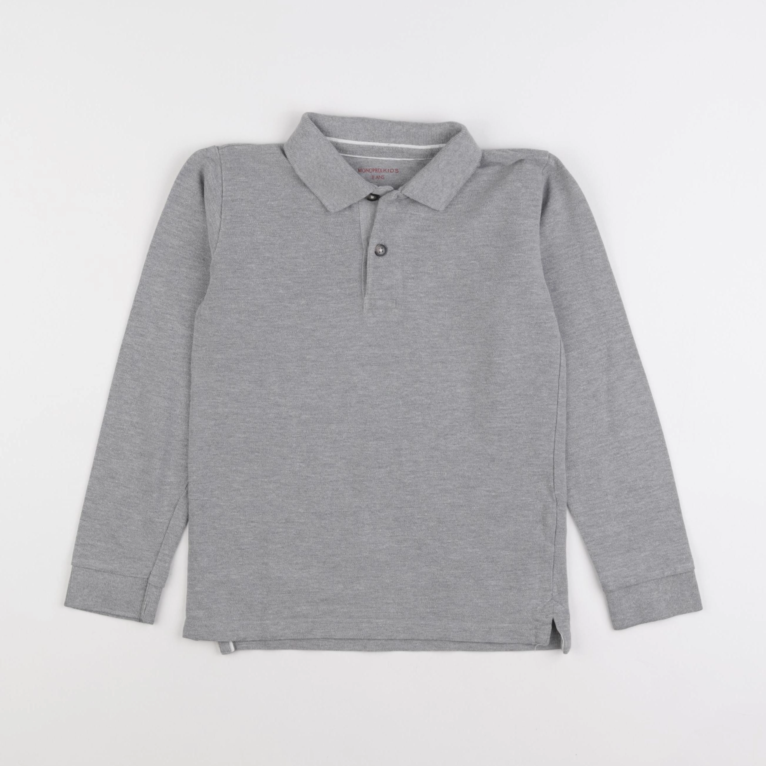 Monoprix - polo gris - 8 ans