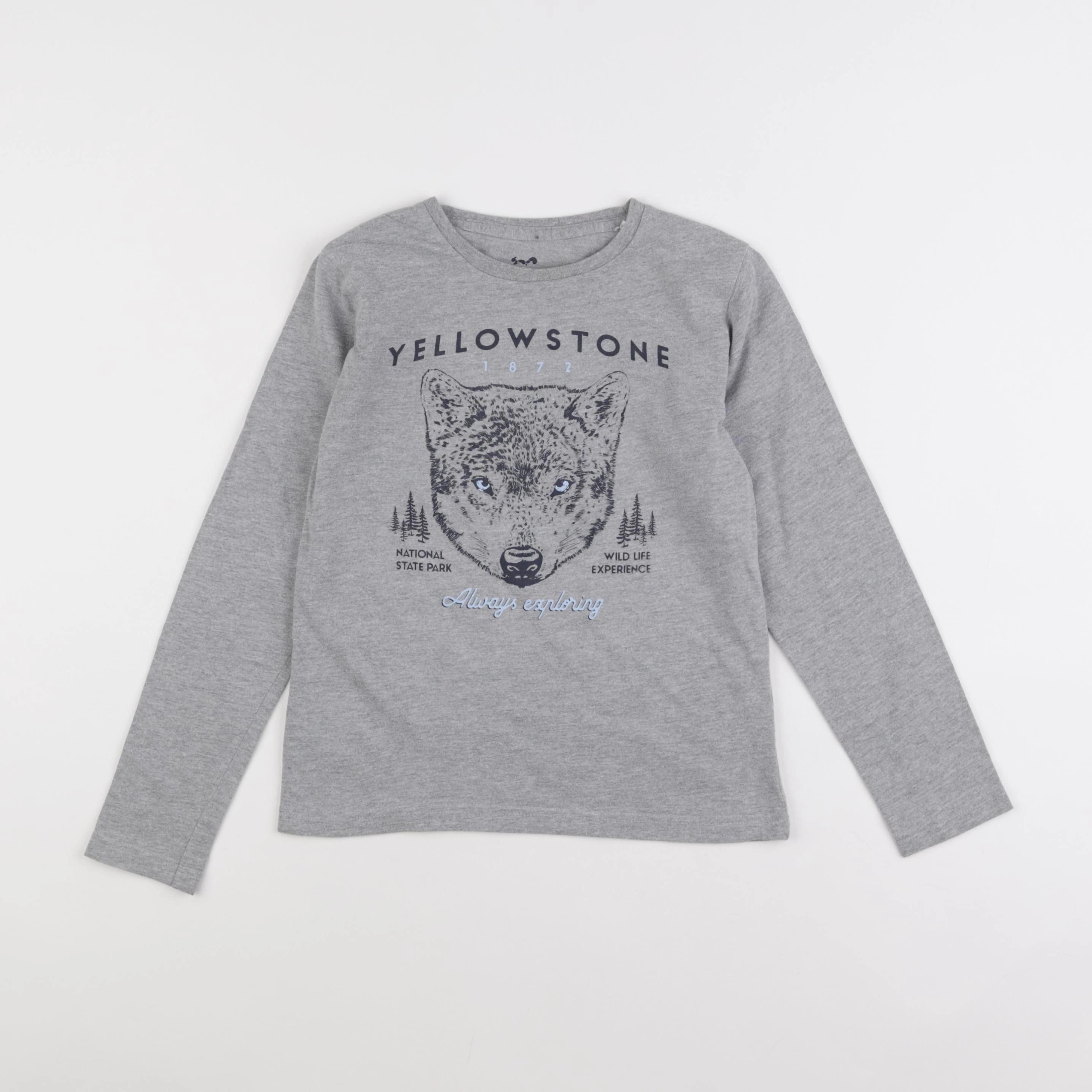 Cyrillus - tee-shirt gris - 8 ans