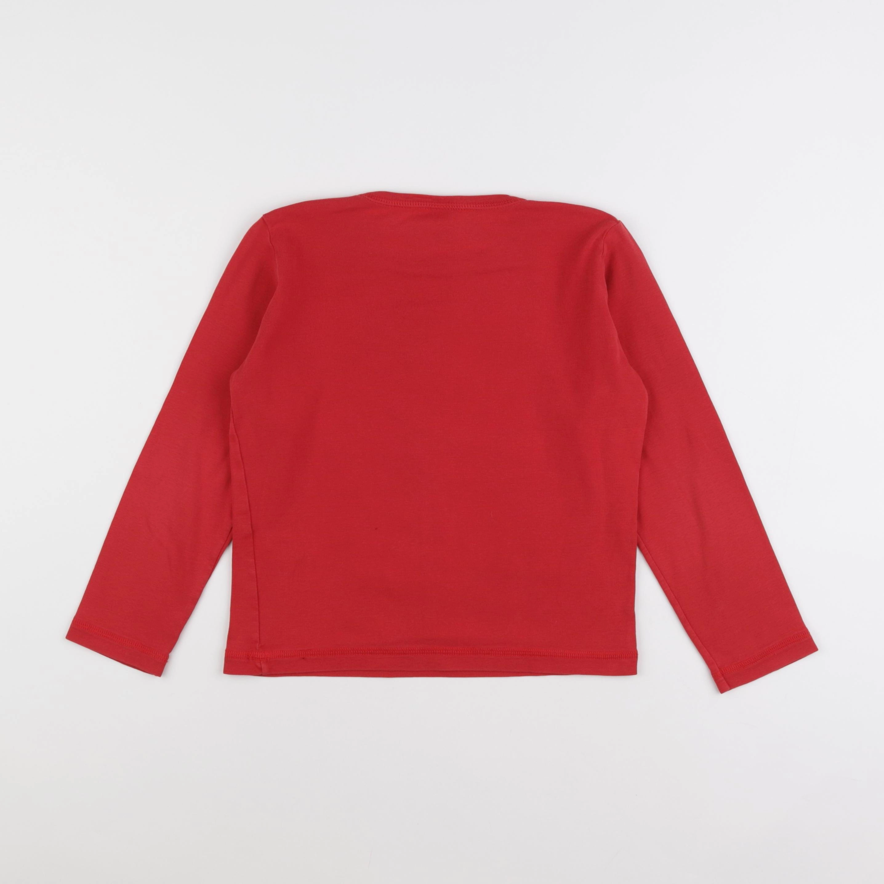 Petit Bateau - tee-shirt rouge - 8 ans