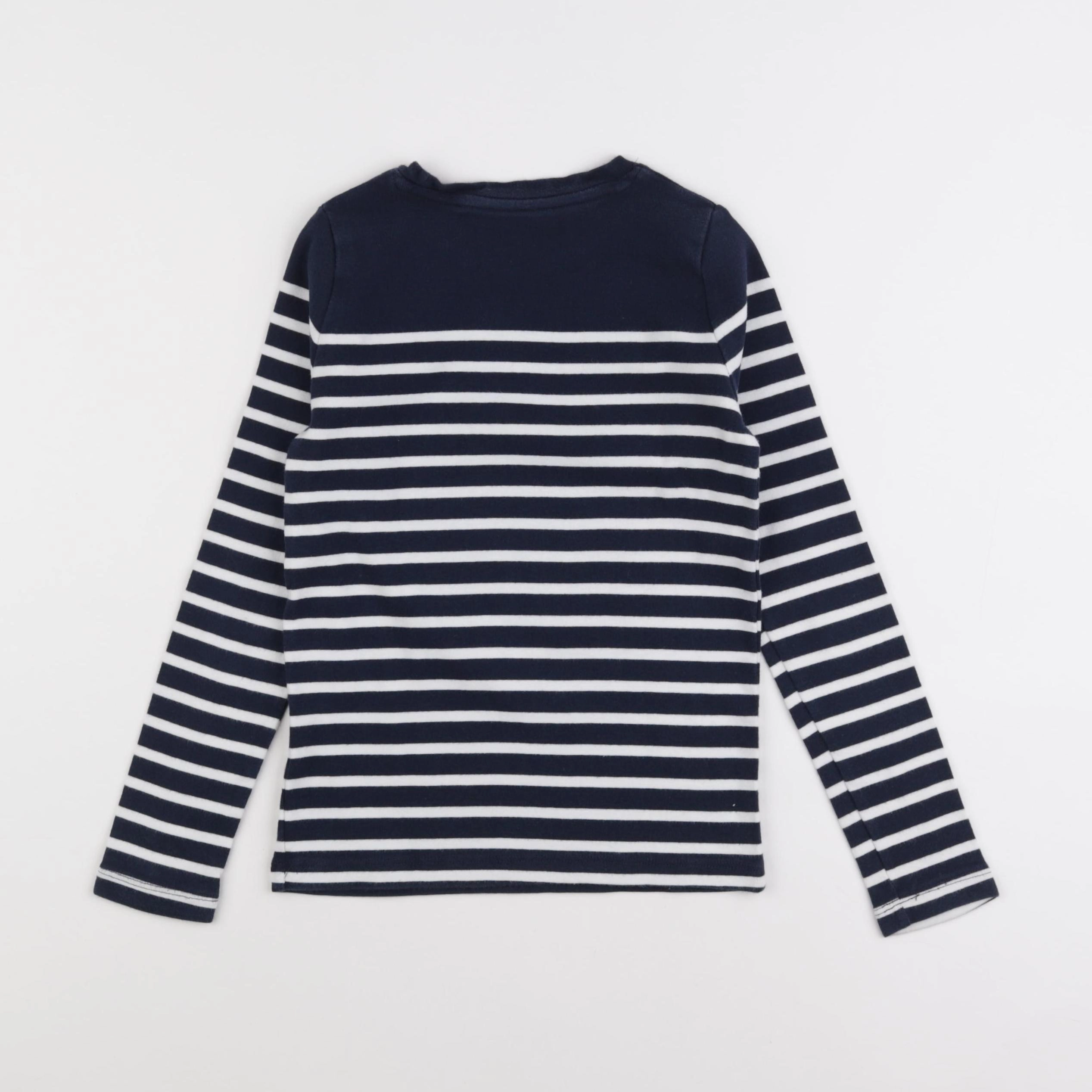 Monoprix - tee-shirt bleu, blanc - 8 ans