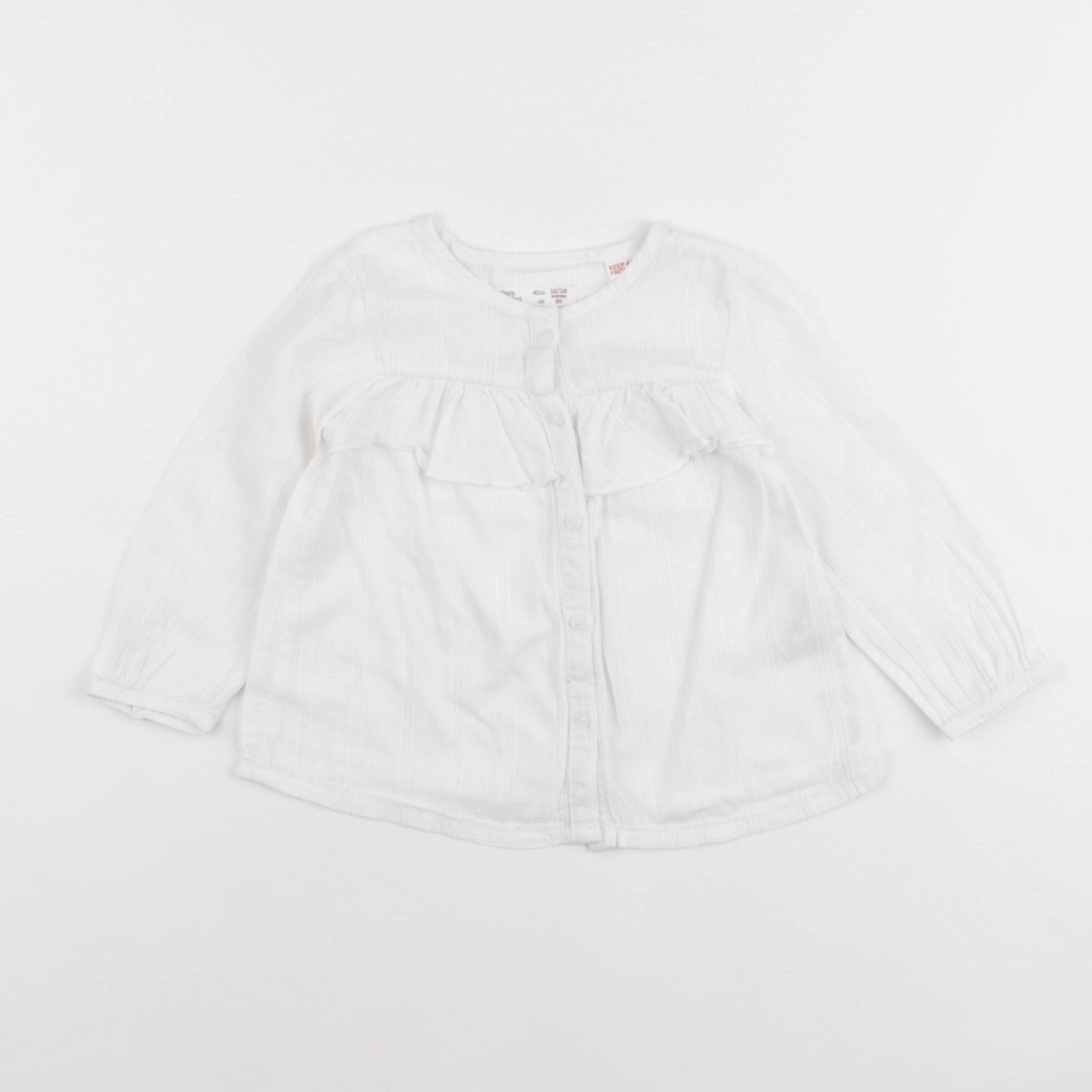 Zara - blouse blanc - 12/18 mois