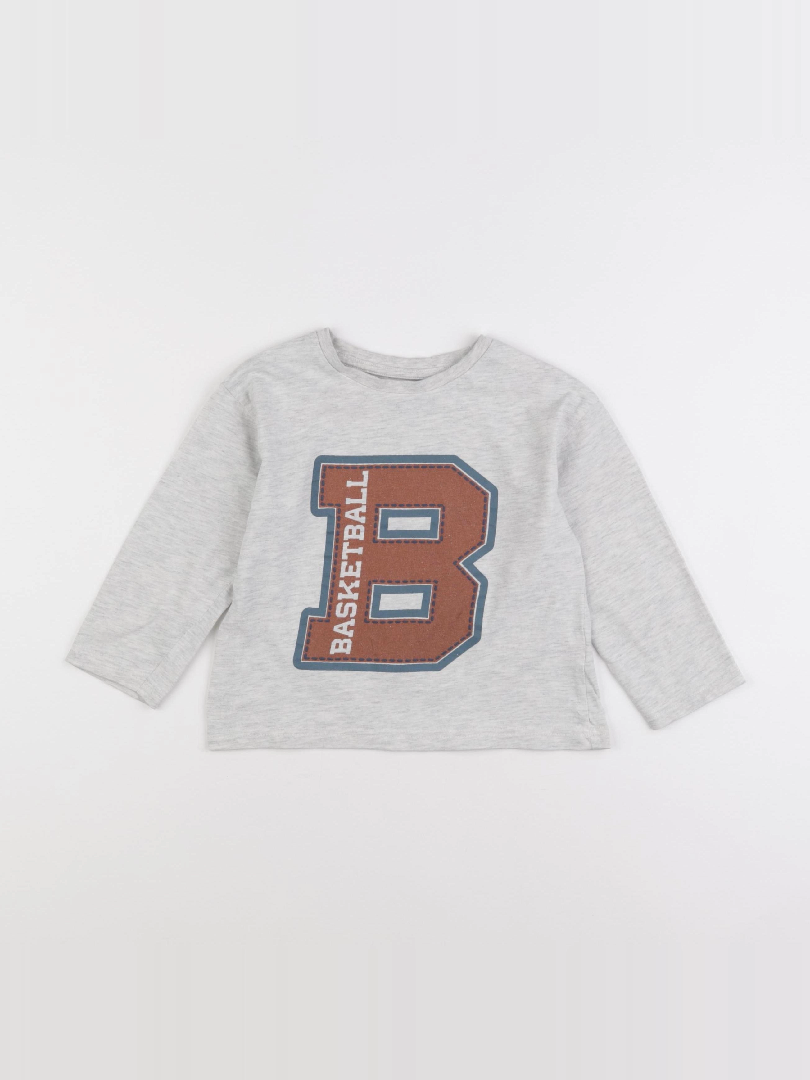 Vertbaudet - tee-shirt gris - 4 ans