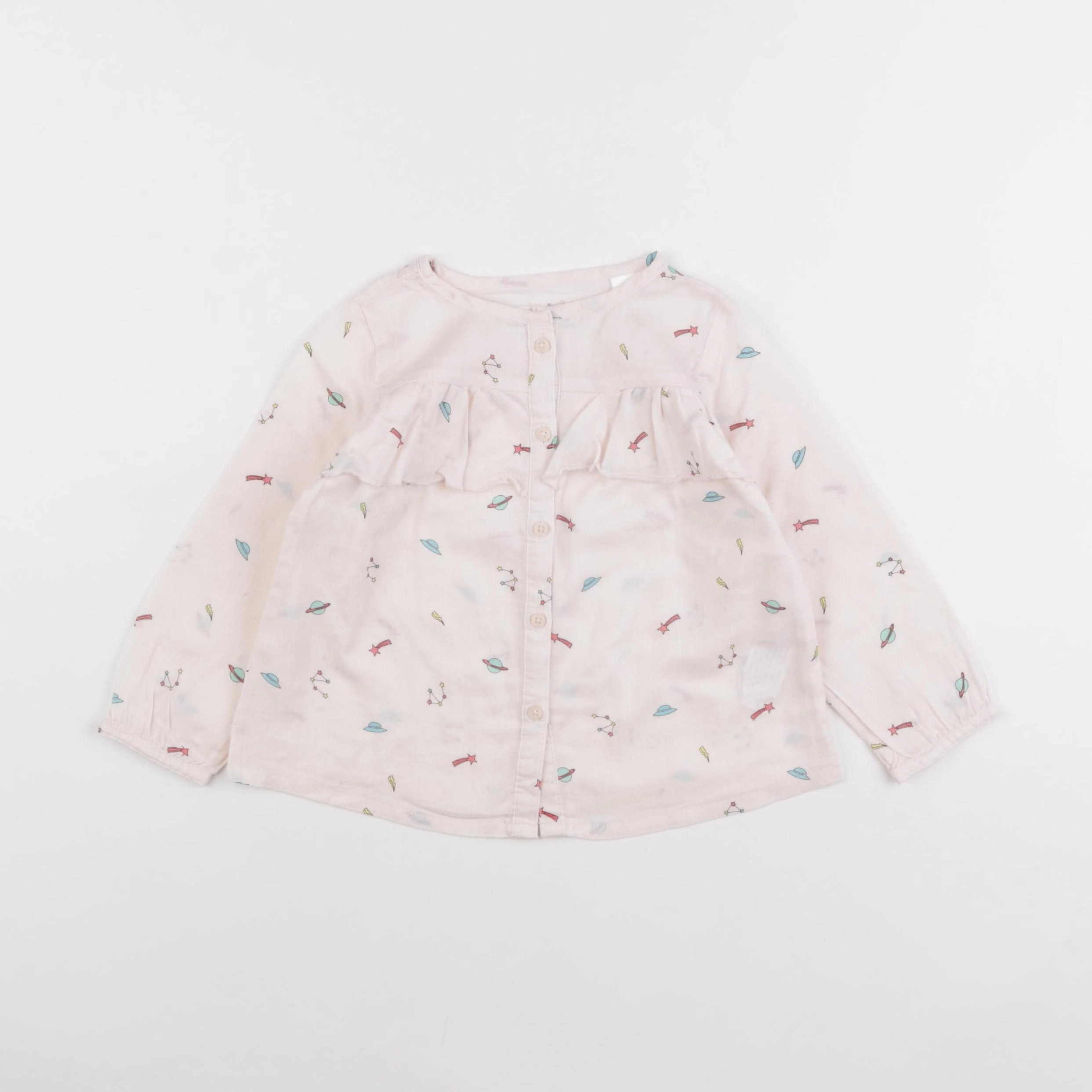 Zara - blouse blanc - 12/18 mois